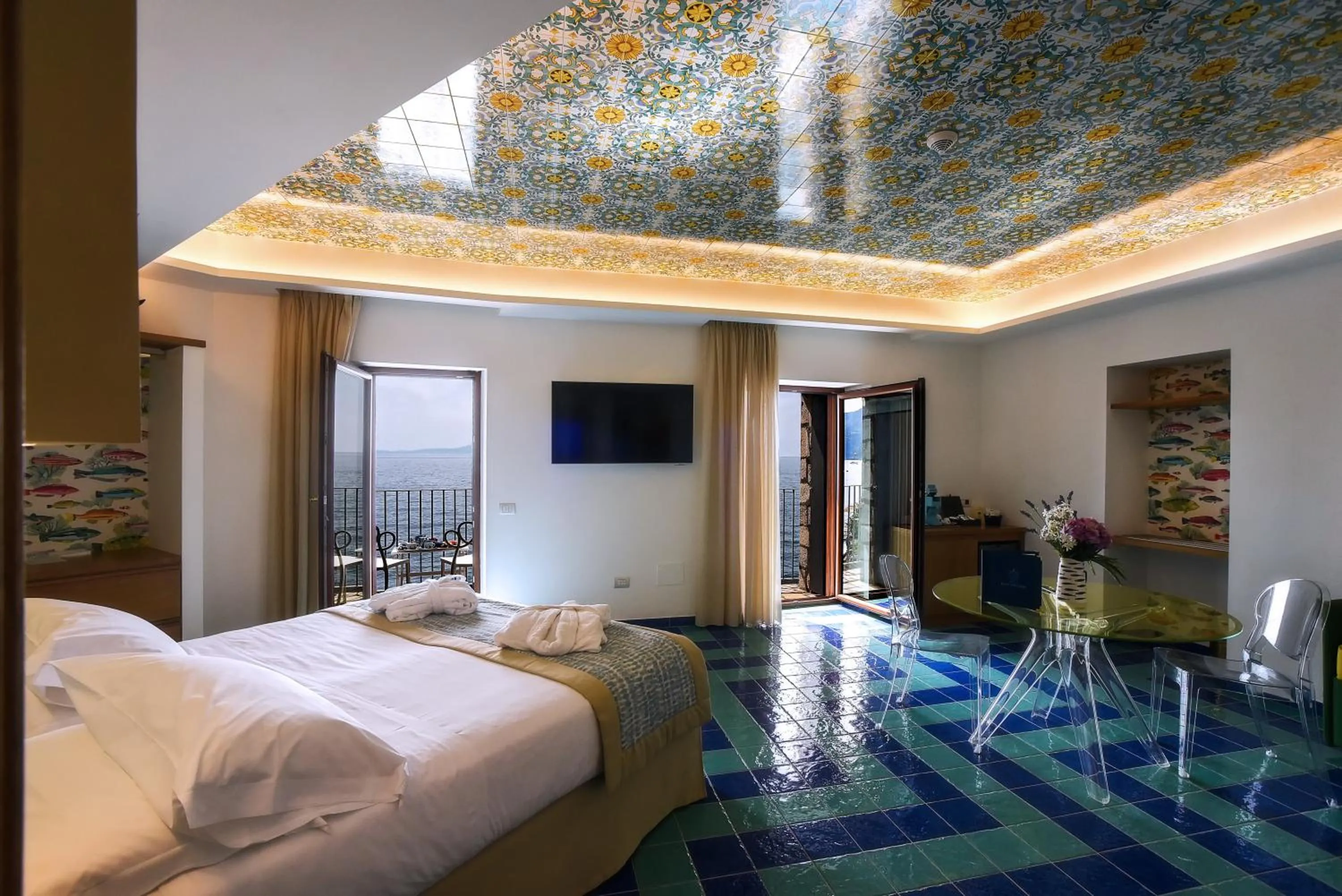 Bedroom, Bed in Ravello Art Hotel Marmorata