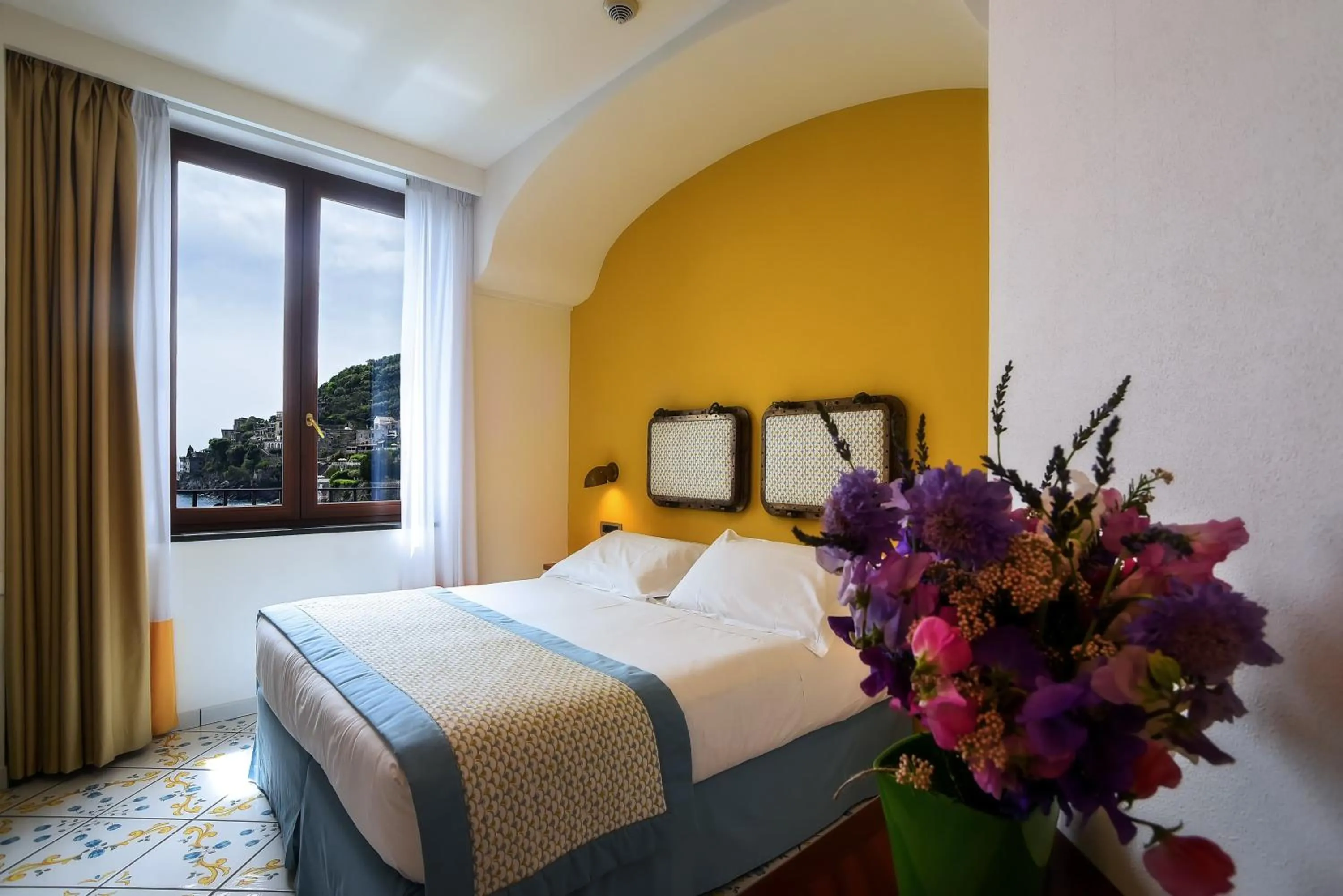 Bedroom, Bed in Ravello Art Hotel Marmorata