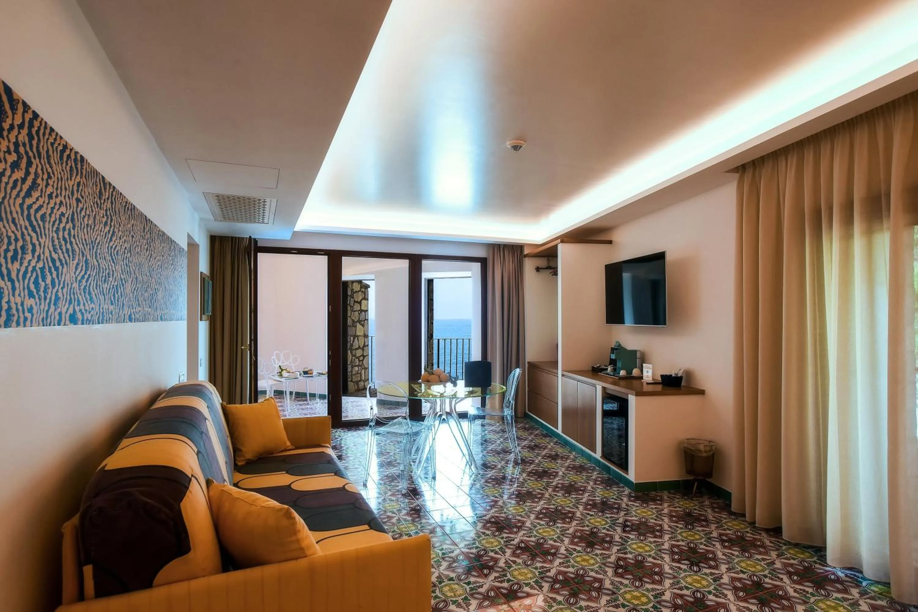 Seating area in Ravello Art Hotel Marmorata