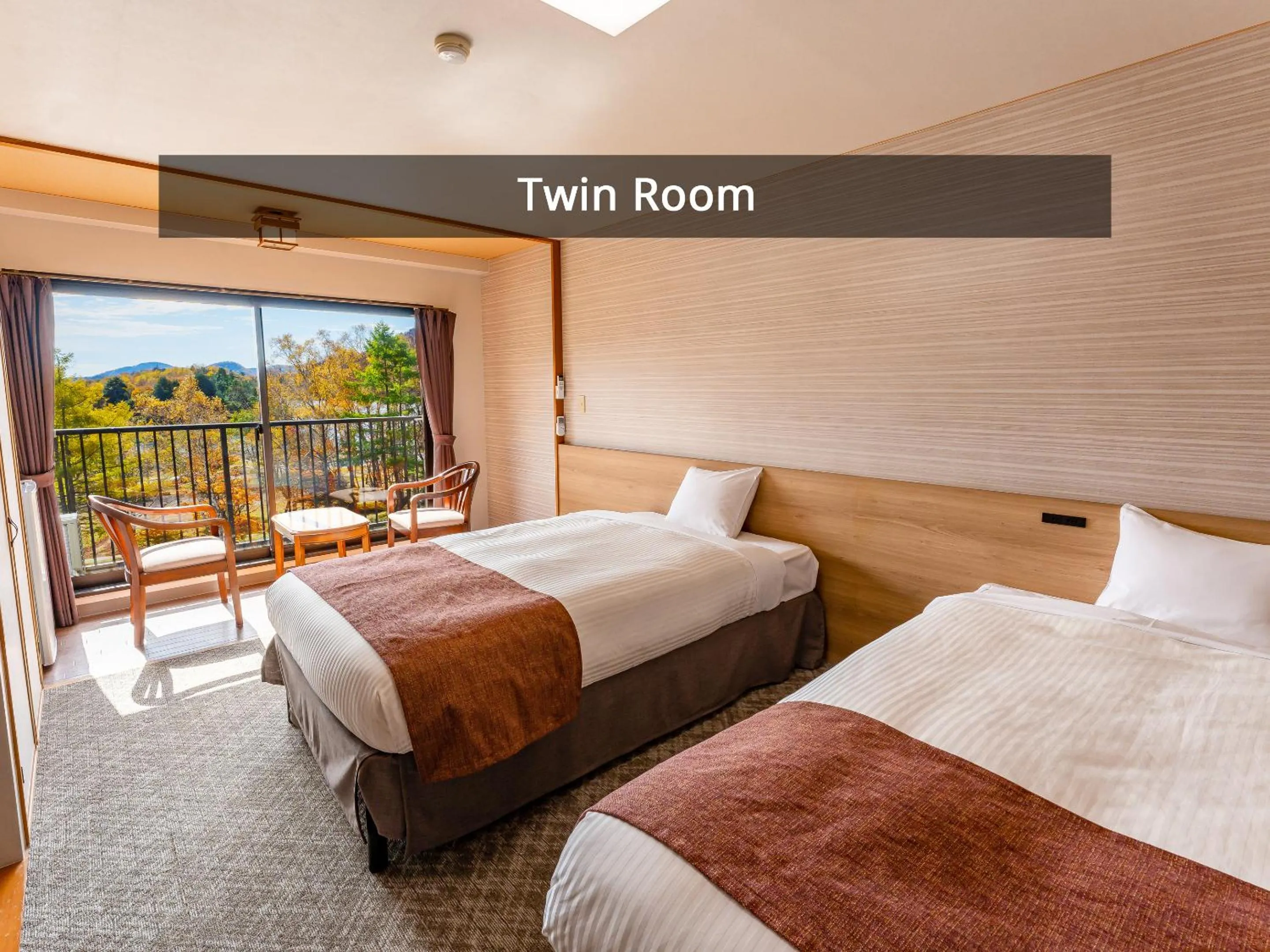 Natural landscape, Bed in KAMENOI HOTEL Okunikko