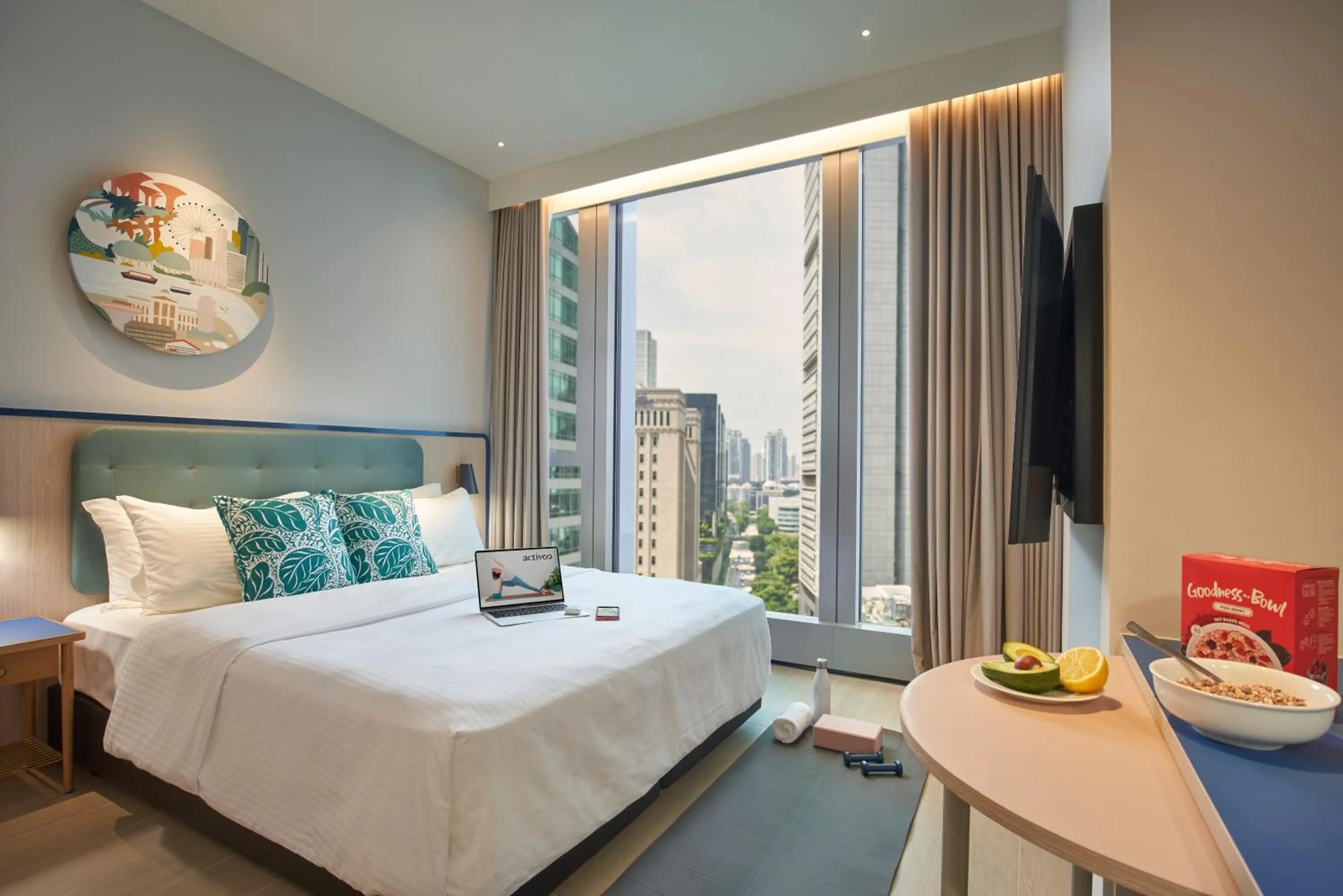 Bedroom, Bed in Citadines Raffles Place Singapore