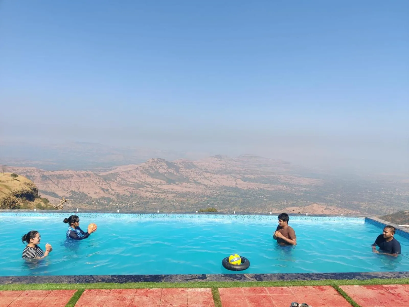 Swimming pool in Hilltop Resort and Glamping Wai, Near Panchgani