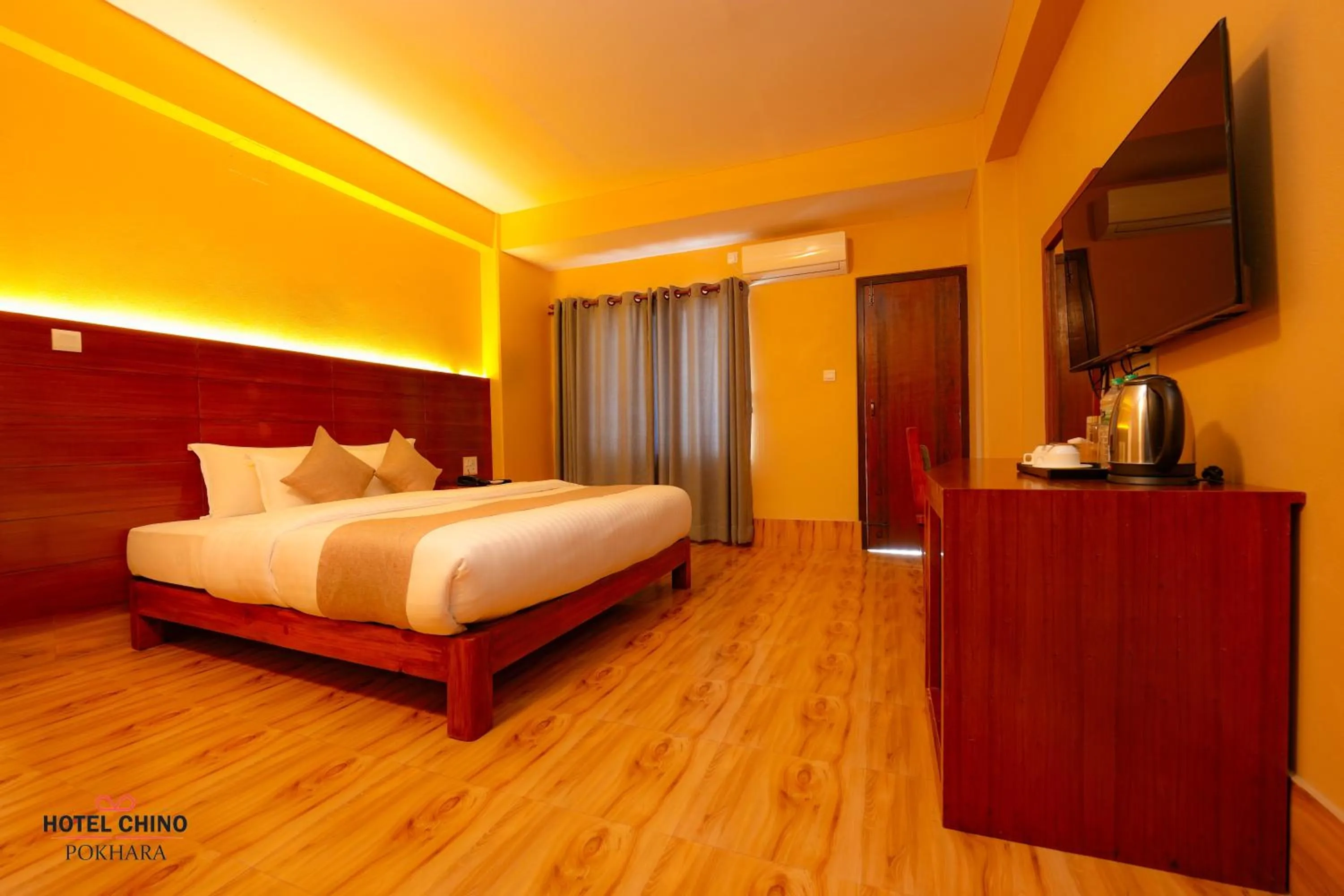 Bed in Hotel Chino Pokhara