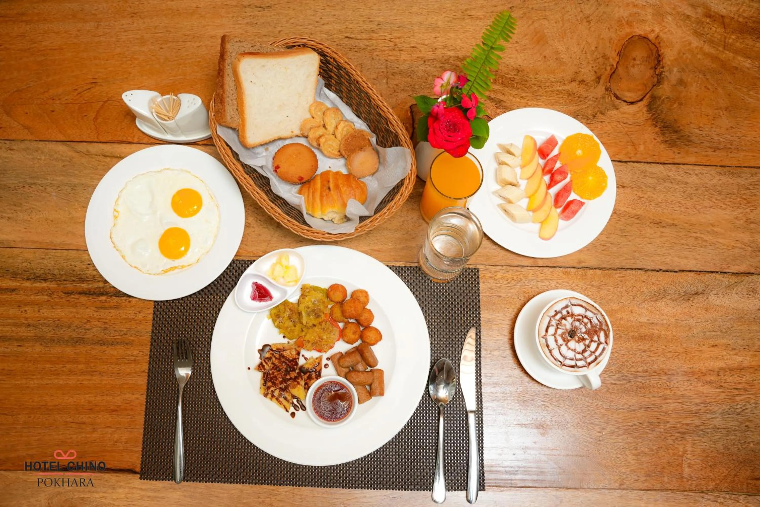 Breakfast in Hotel Chino Pokhara