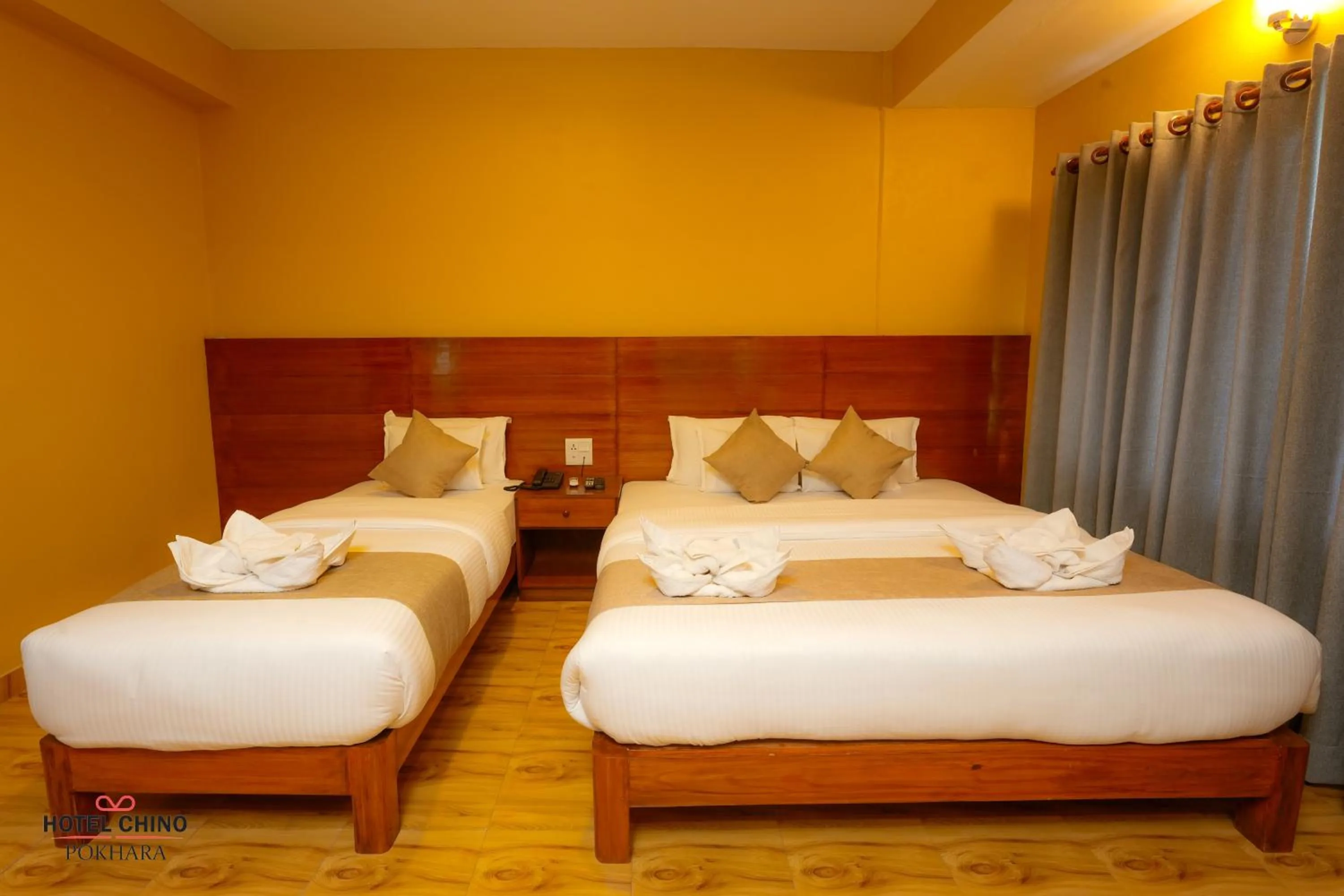 Bed in Hotel Chino Pokhara