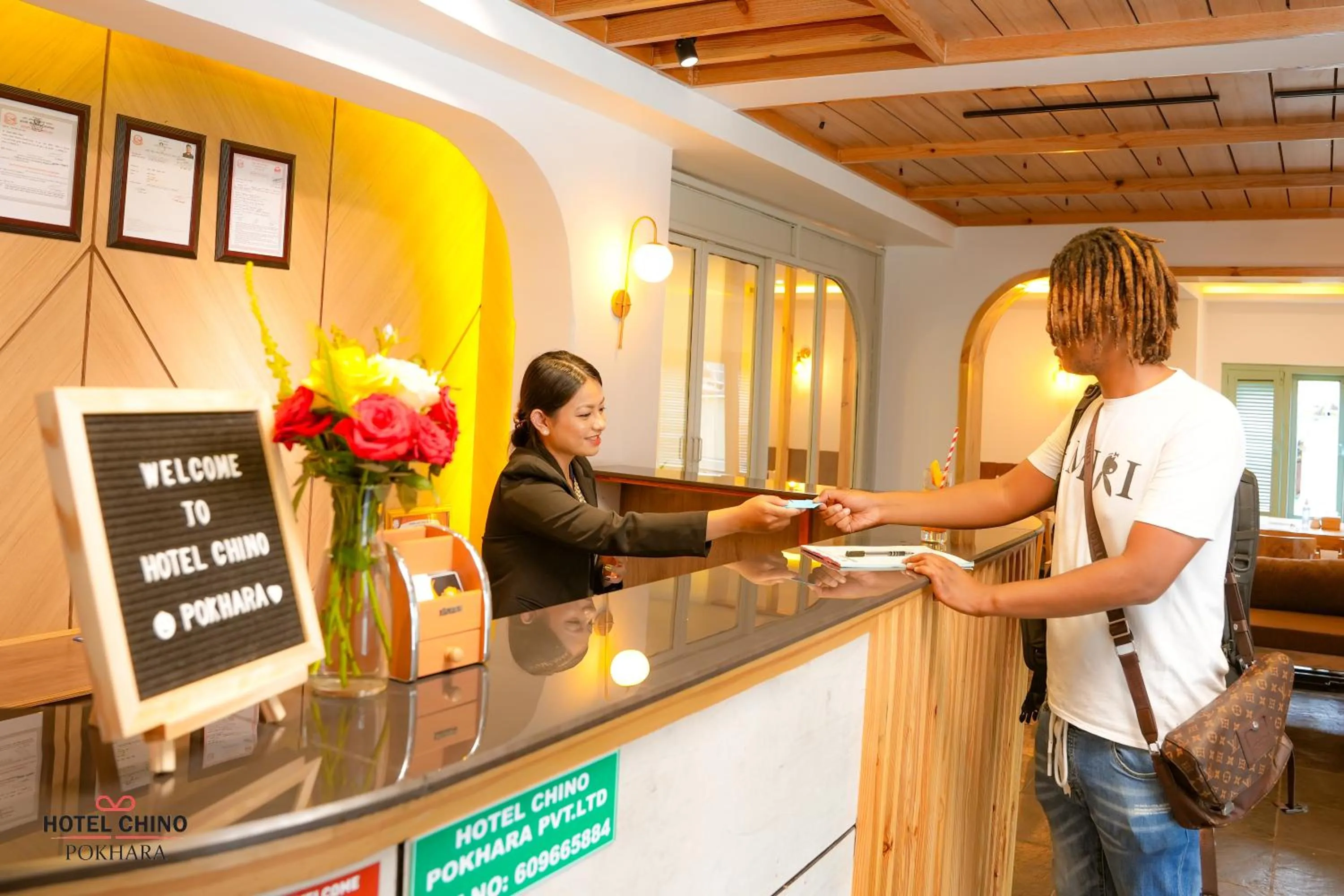 Lobby or reception in Hotel Chino Pokhara