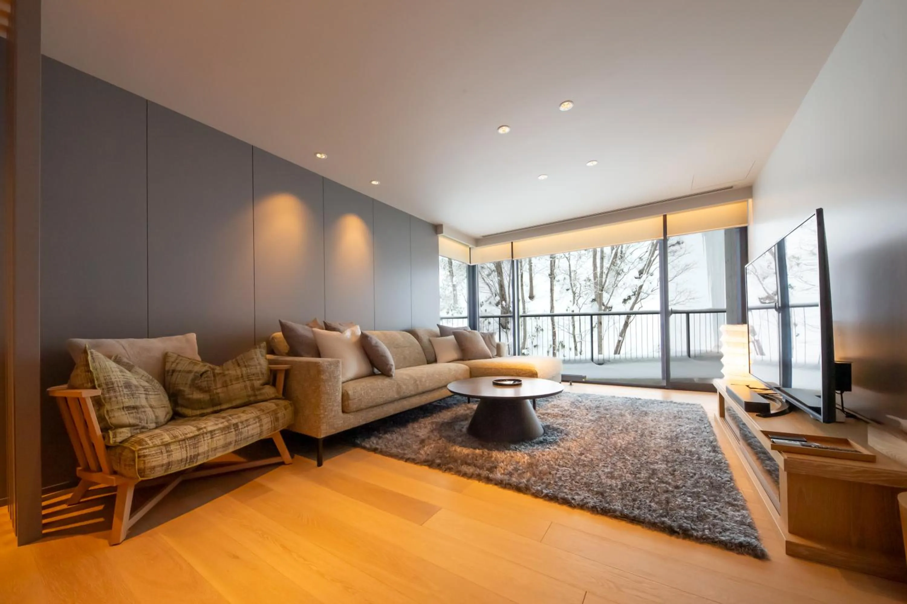 Seating area in YAMAKEI Residences