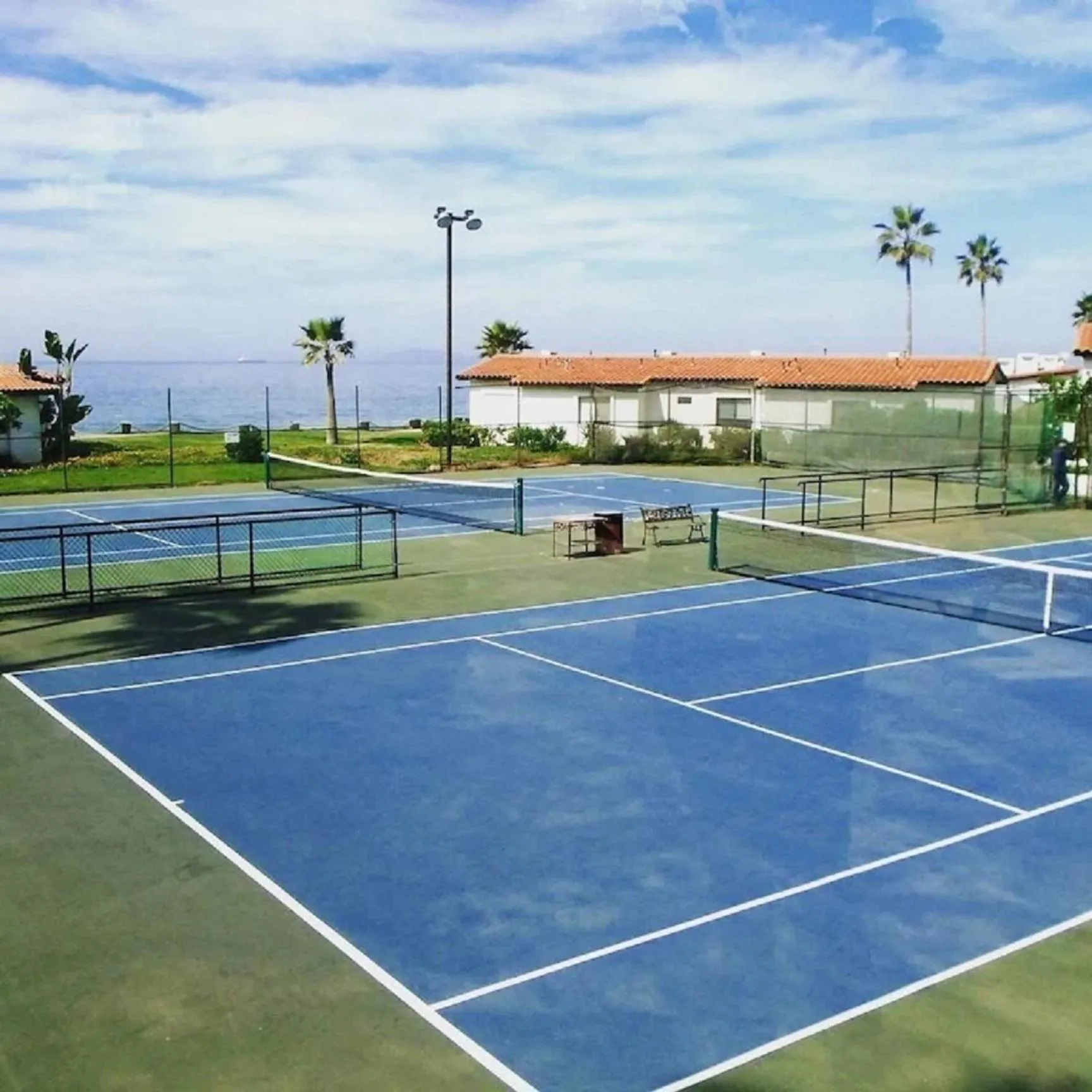 Tennis court in Great Beach Swiming Pools Tennis Courts Condo in La Paloma Rosarito Beach