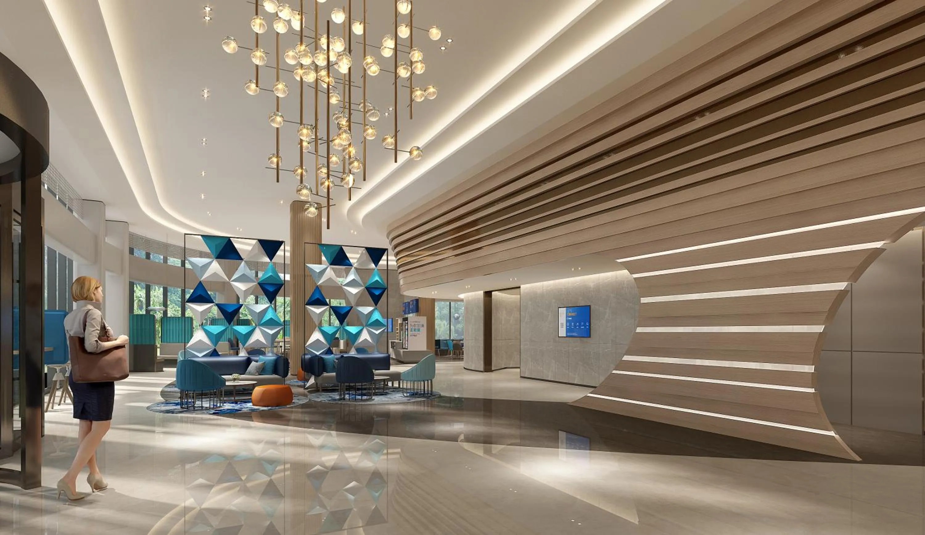 Lobby or reception in Holiday Inn Express Yibin by IHG
