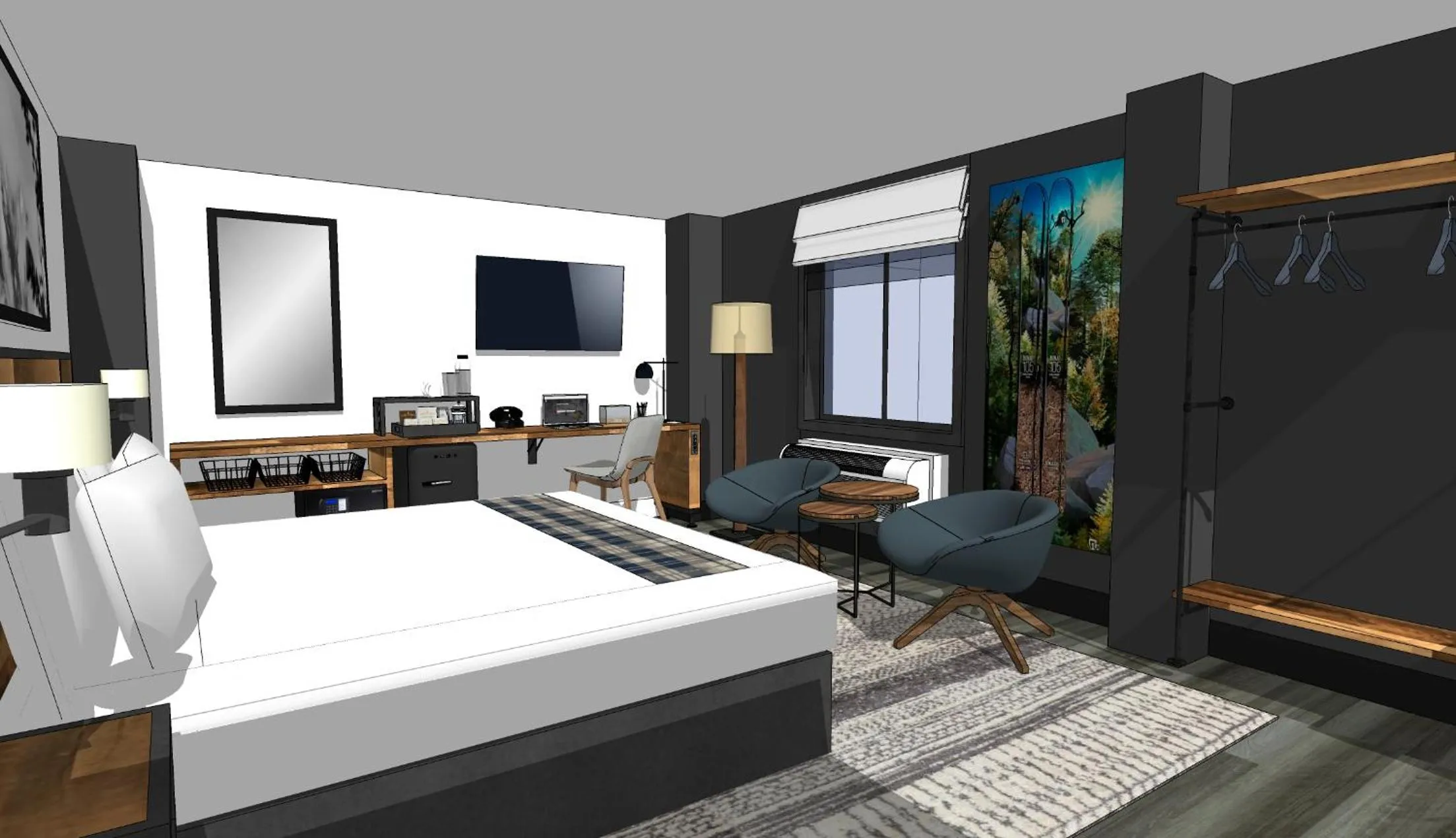 Bed in Gravity Haus Breckenridge