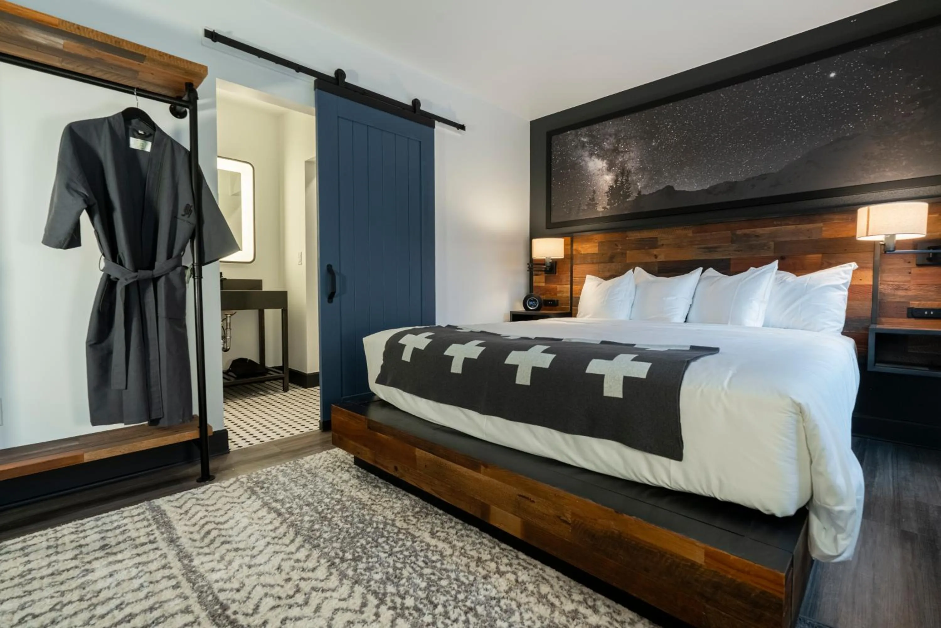 Bed in Gravity Haus Breckenridge