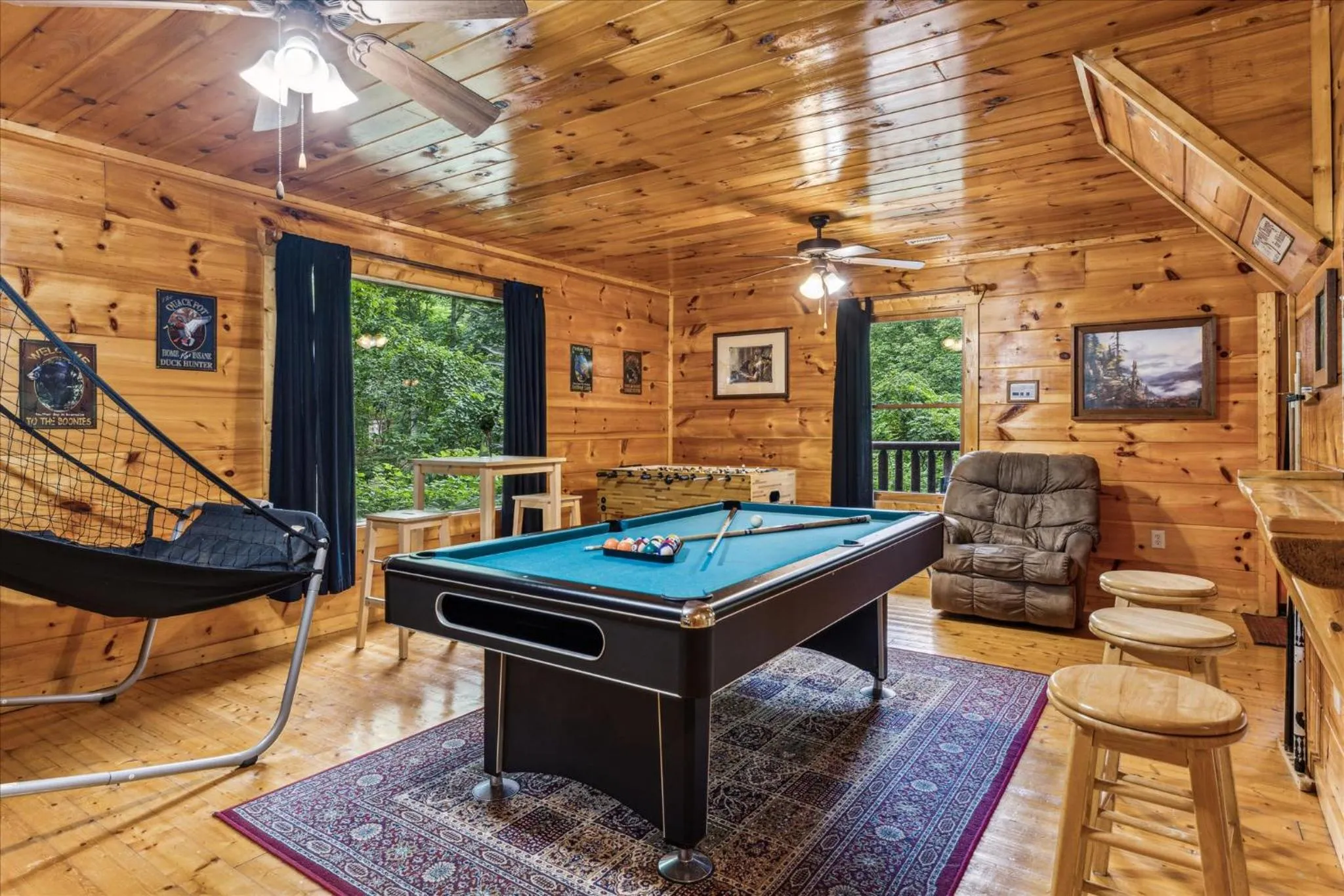 Billiard in Brave Eagle Cabin