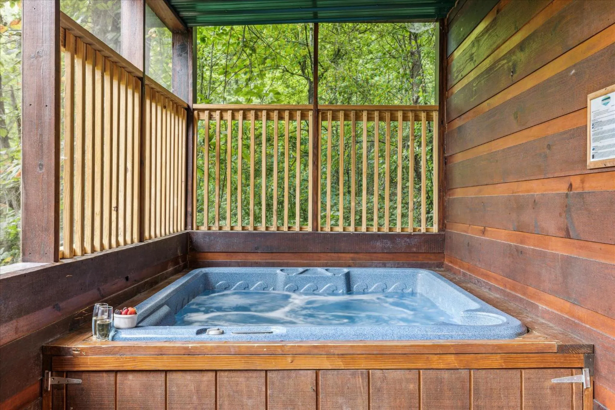 Hot Tub in Brave Eagle Cabin