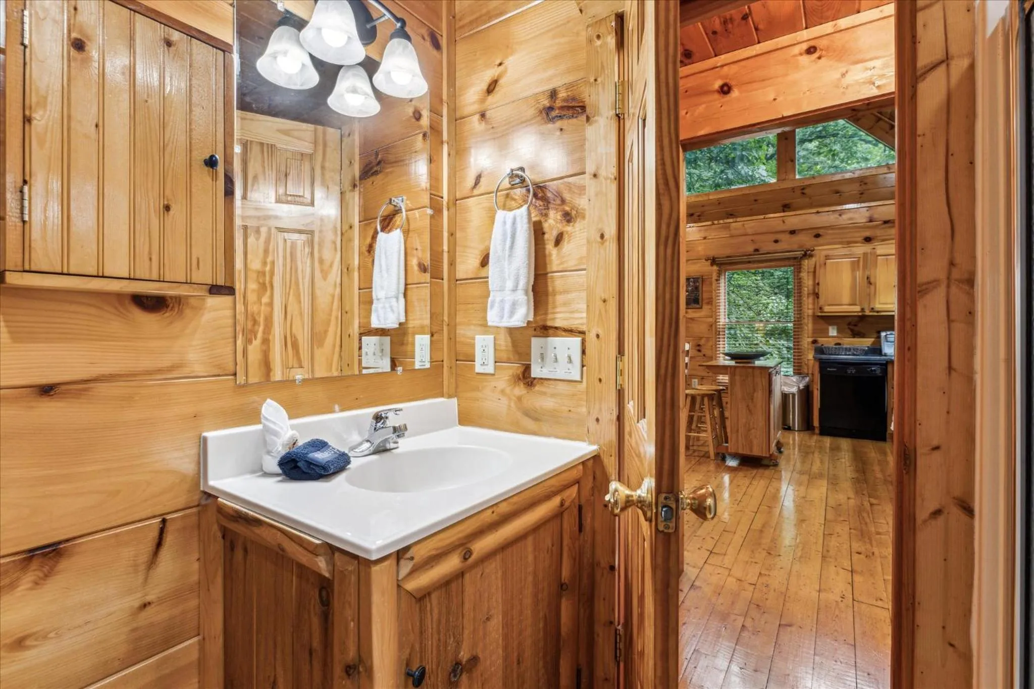 Bathroom in Brave Eagle Cabin