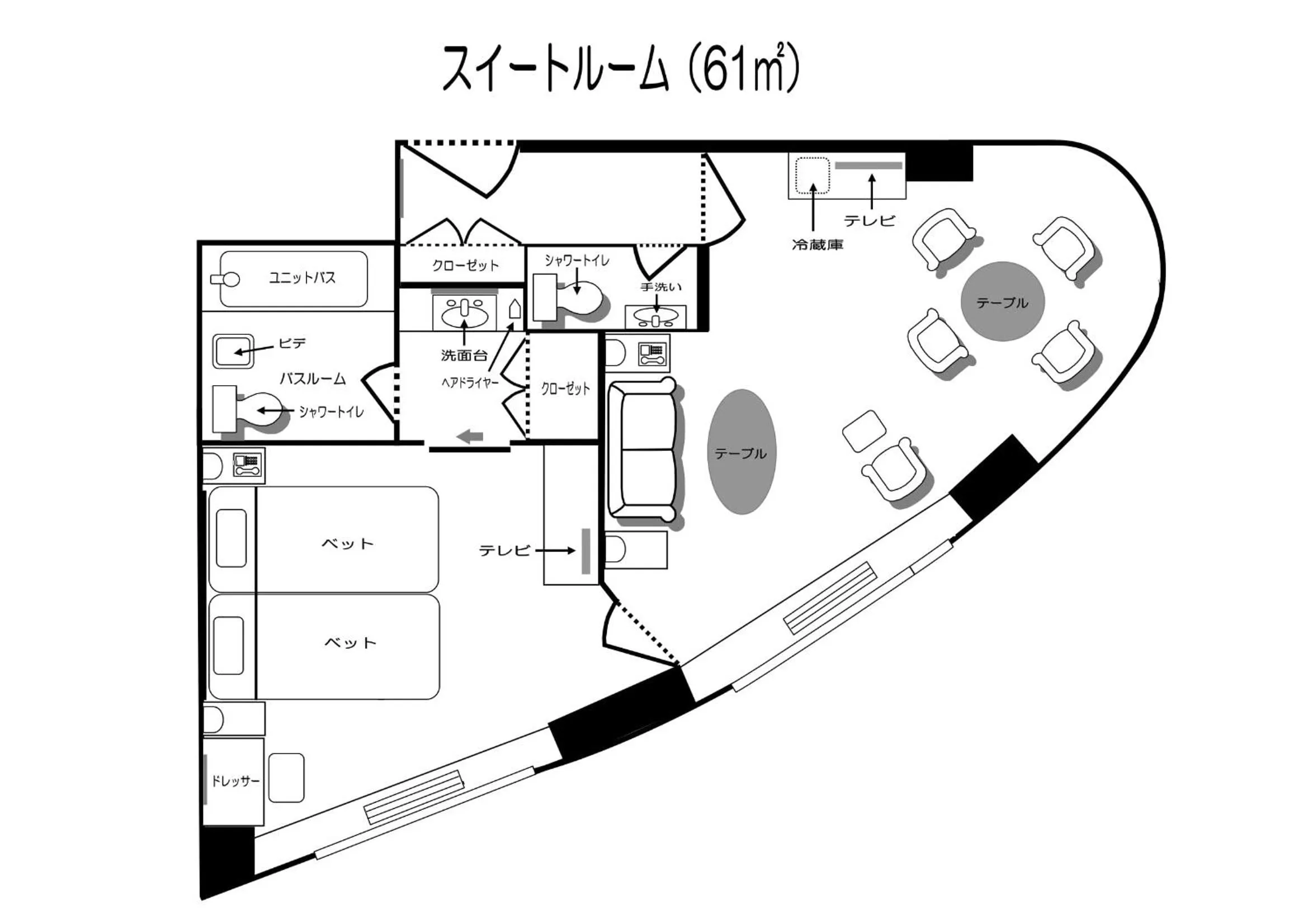 Floor plan in Shin Furano Prince Hotel