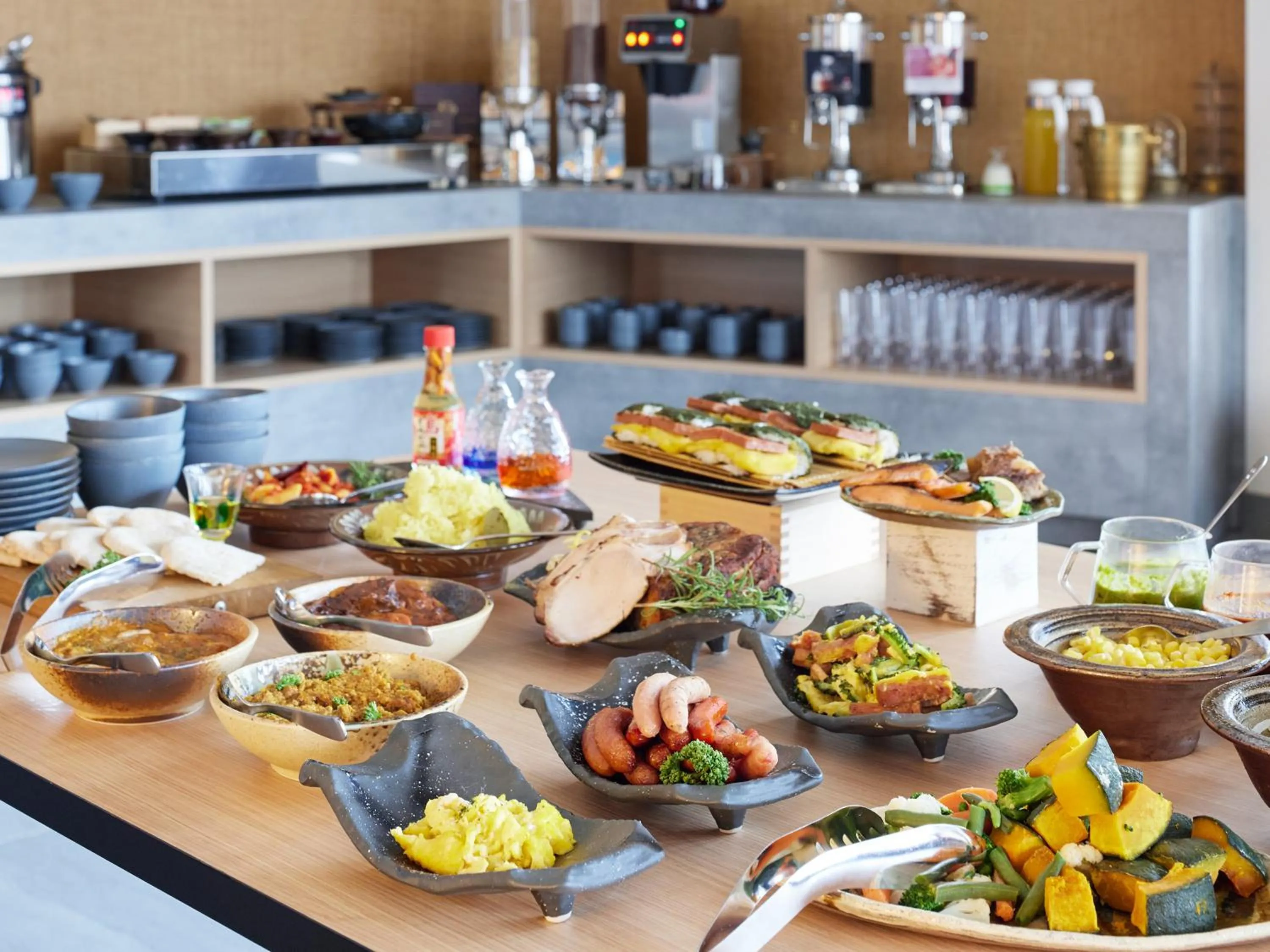 Breakfast in hotel androoms Naha Port