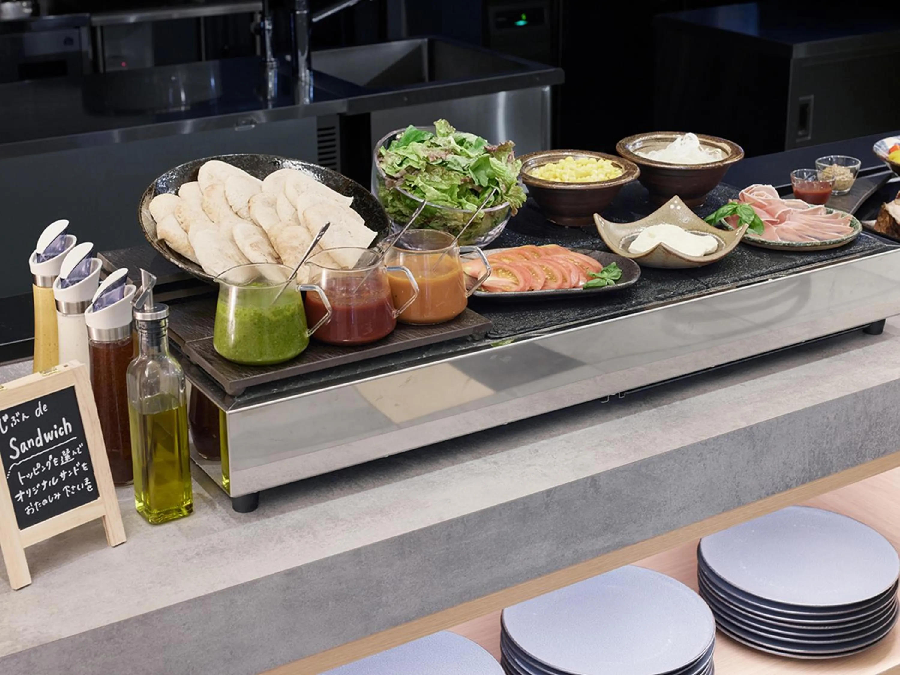 Buffet breakfast in hotel androoms Naha Port