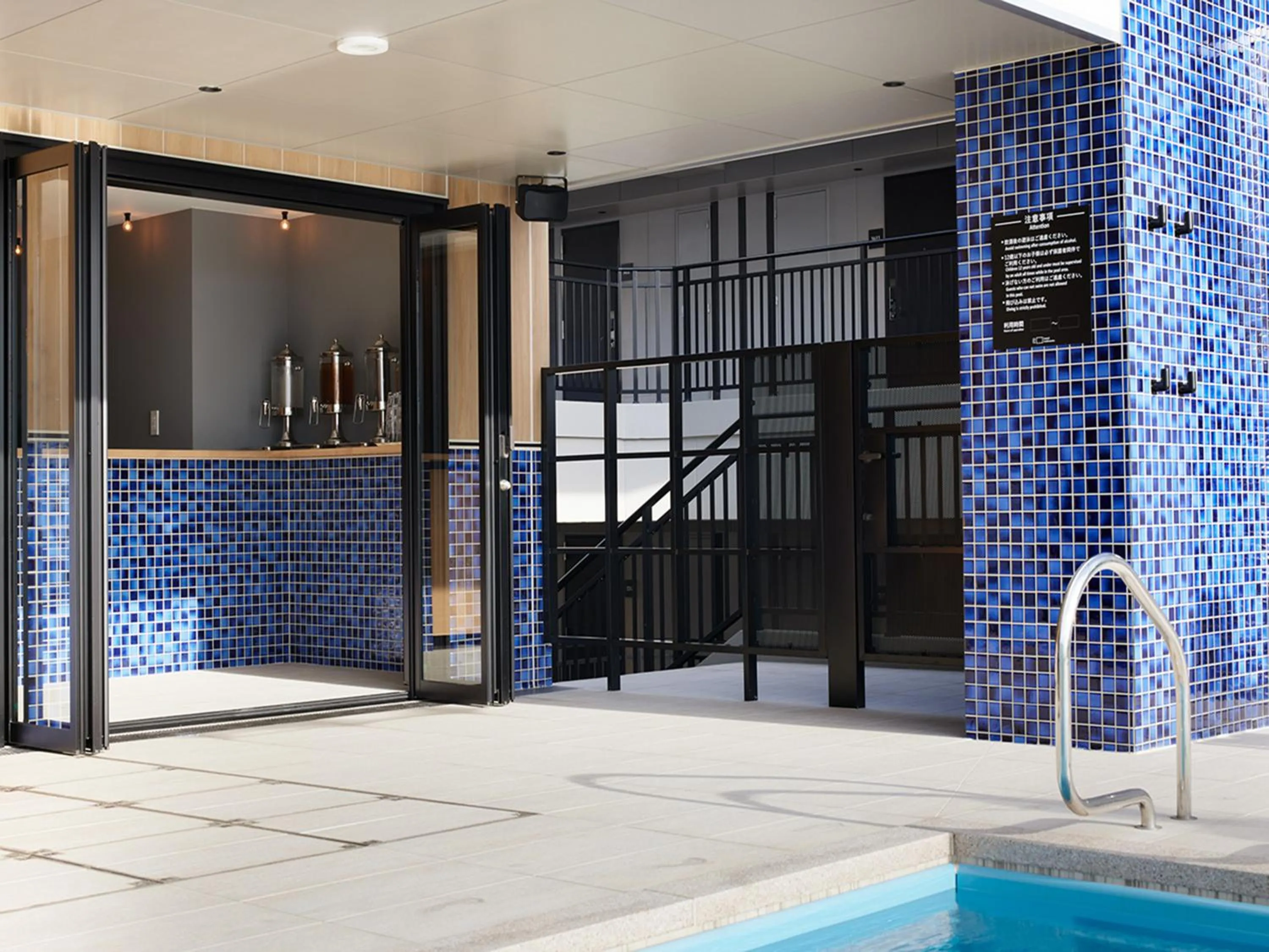 Swimming pool in hotel androoms Naha Port