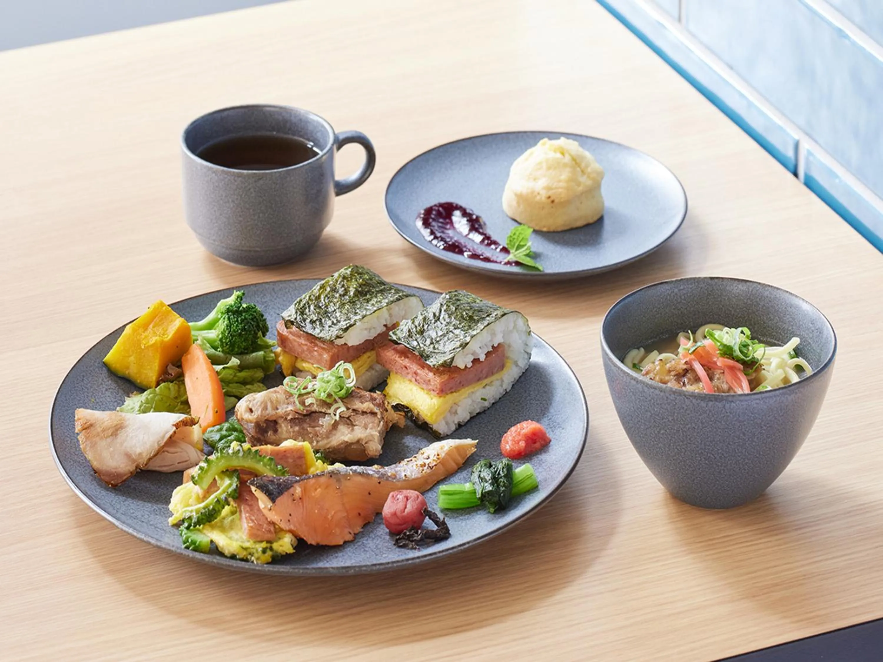 Breakfast in hotel androoms Naha Port