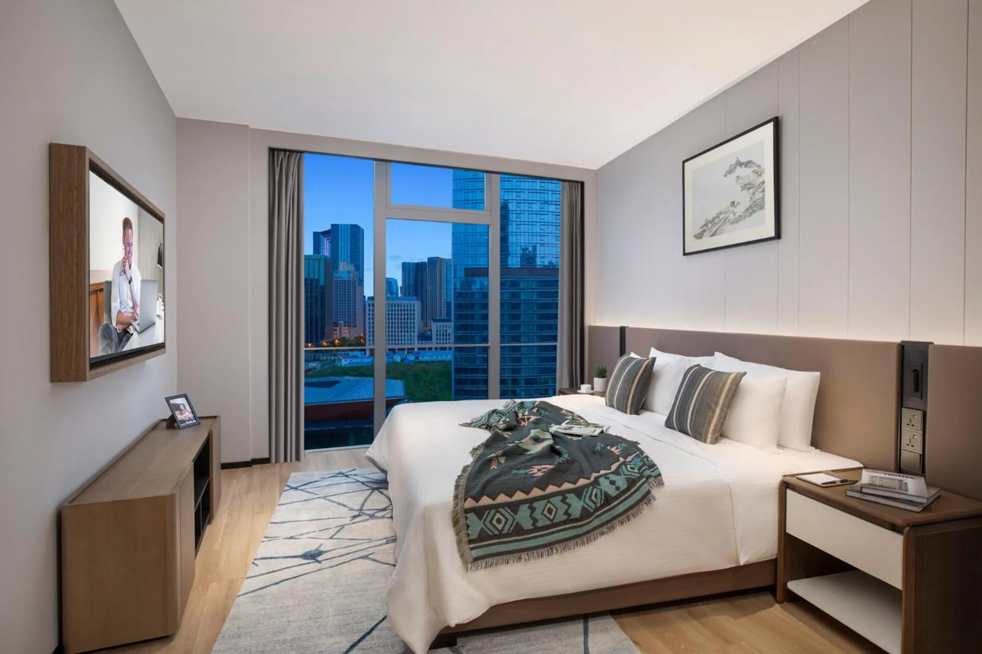 Bedroom, Bed in Somerset Gaoxin Chengdu