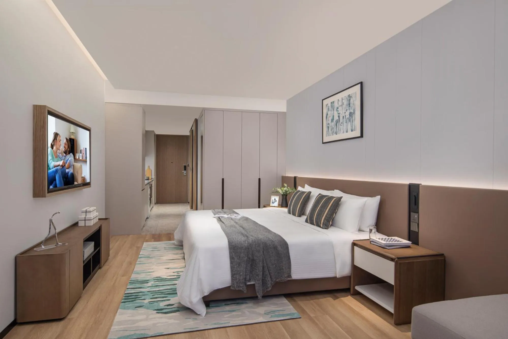 Photo of the whole room, Bed in Somerset Gaoxin Chengdu