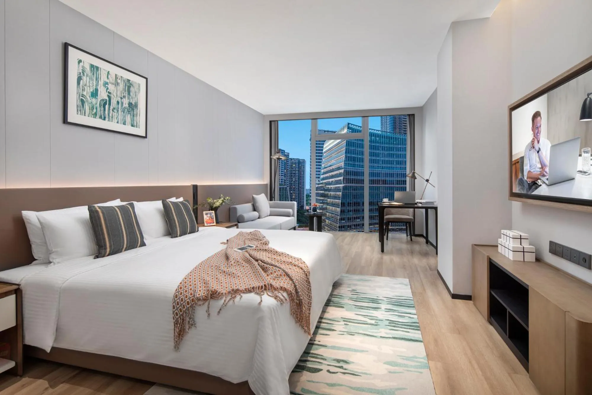 Photo of the whole room, Bed in Somerset Gaoxin Chengdu