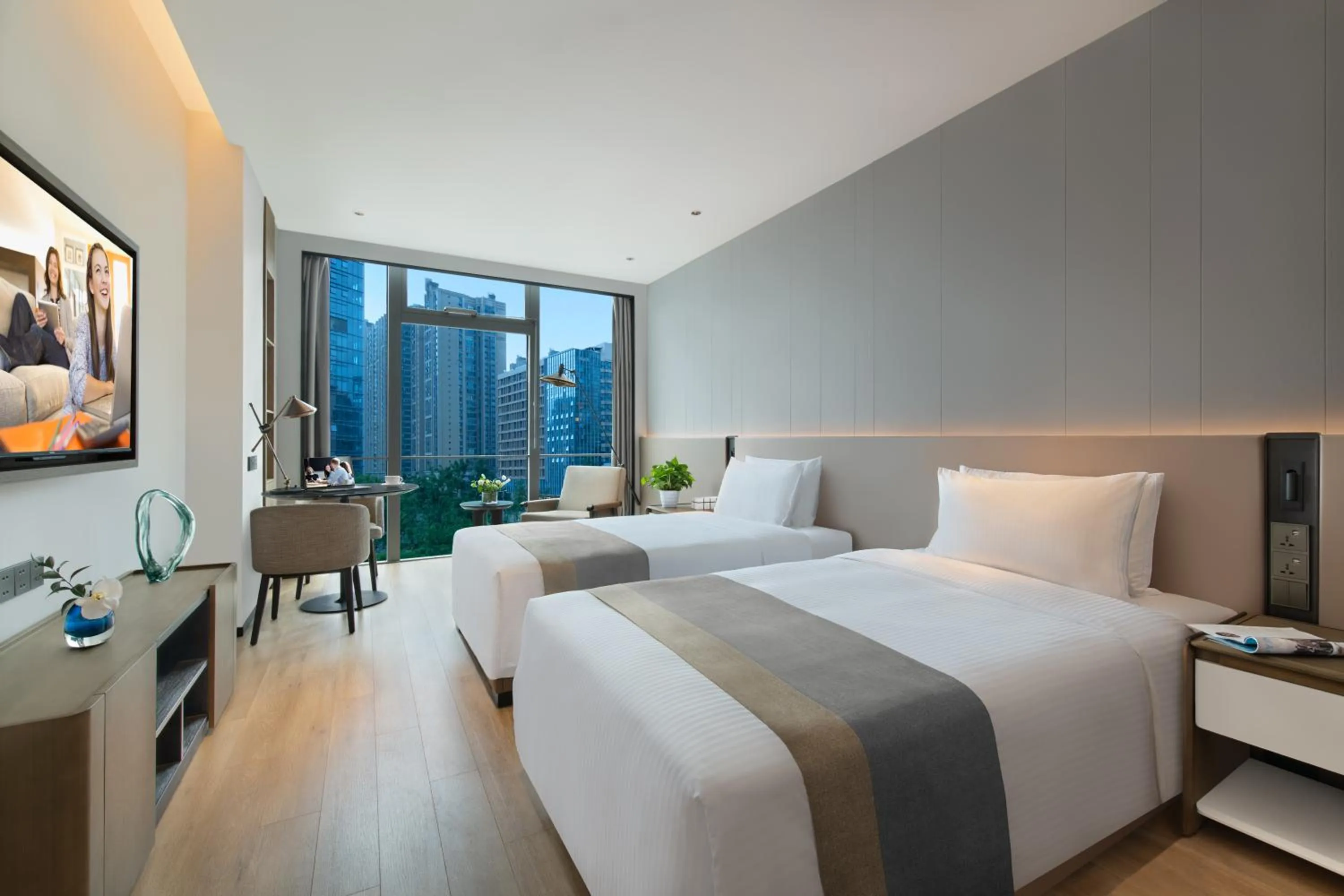 Photo of the whole room, Bed in Somerset Gaoxin Chengdu