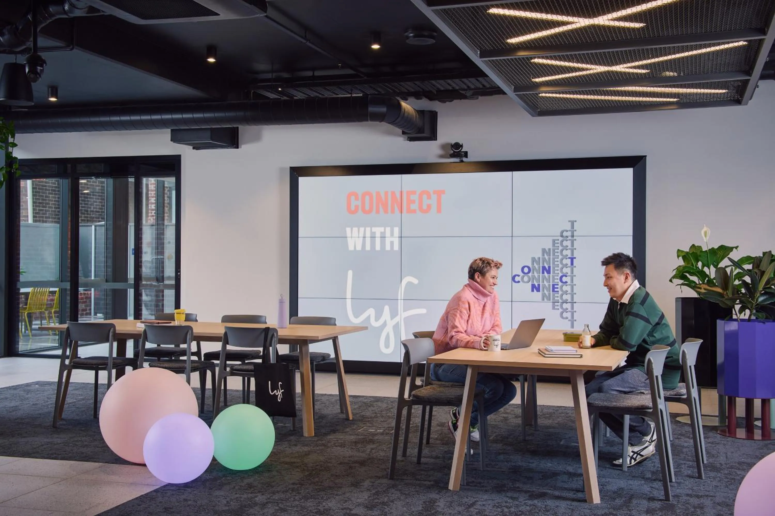 Communal lounge/ TV room in lyf Collingwood Melbourne