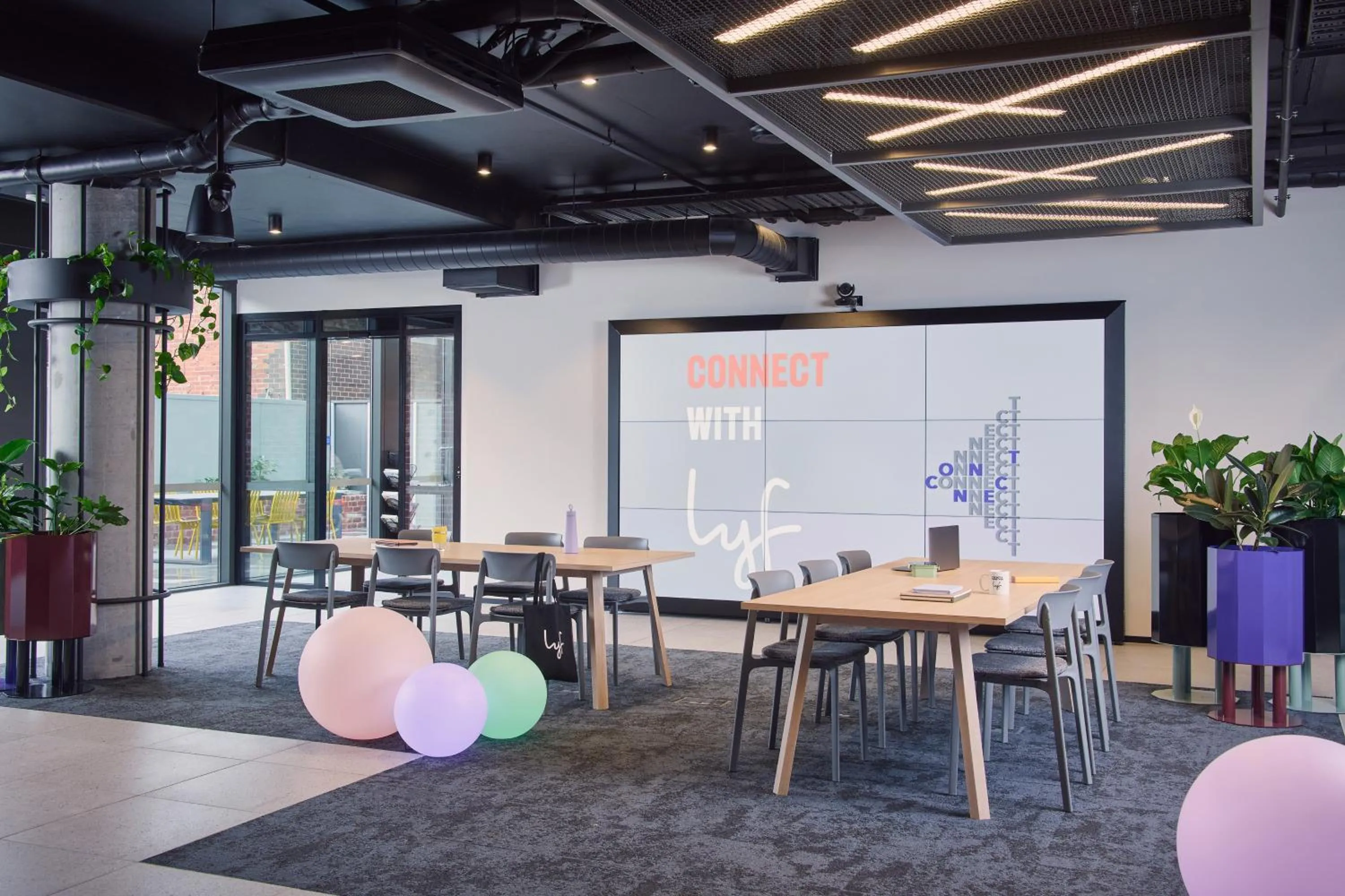 Communal lounge/ TV room in lyf Collingwood Melbourne