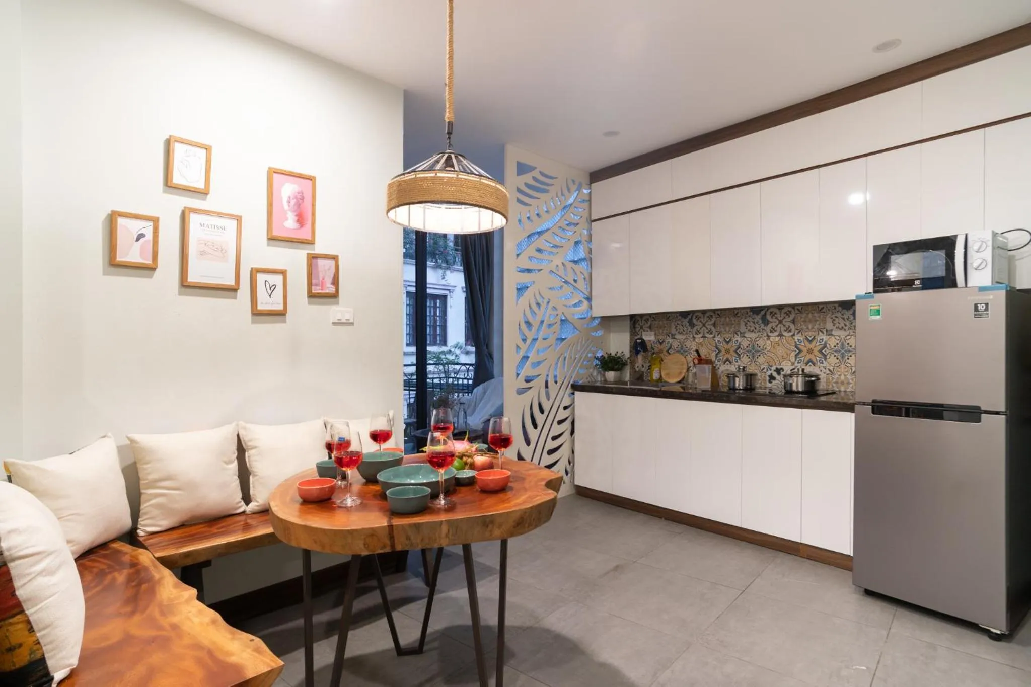 Dining area in Sabi Home Tay Ho Hanoi