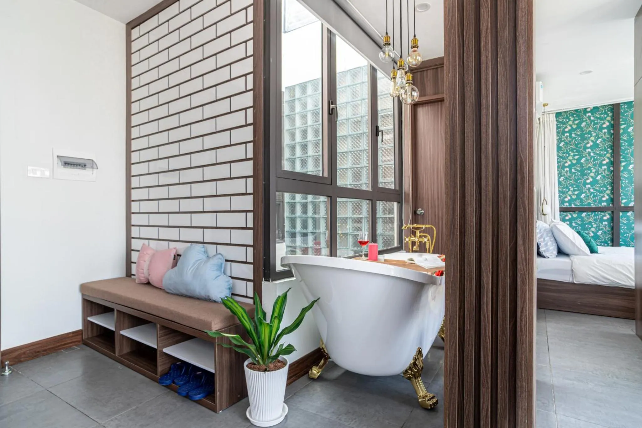 Bed in Sabi Home Tay Ho Hanoi