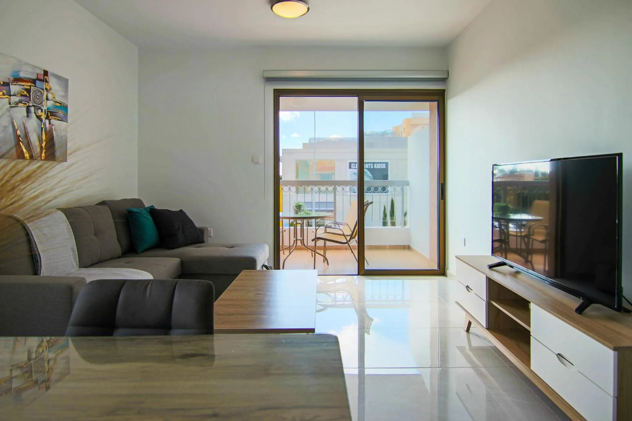 TV and multimedia in Phaedrus Living City View Luxury Flat Georgos 203