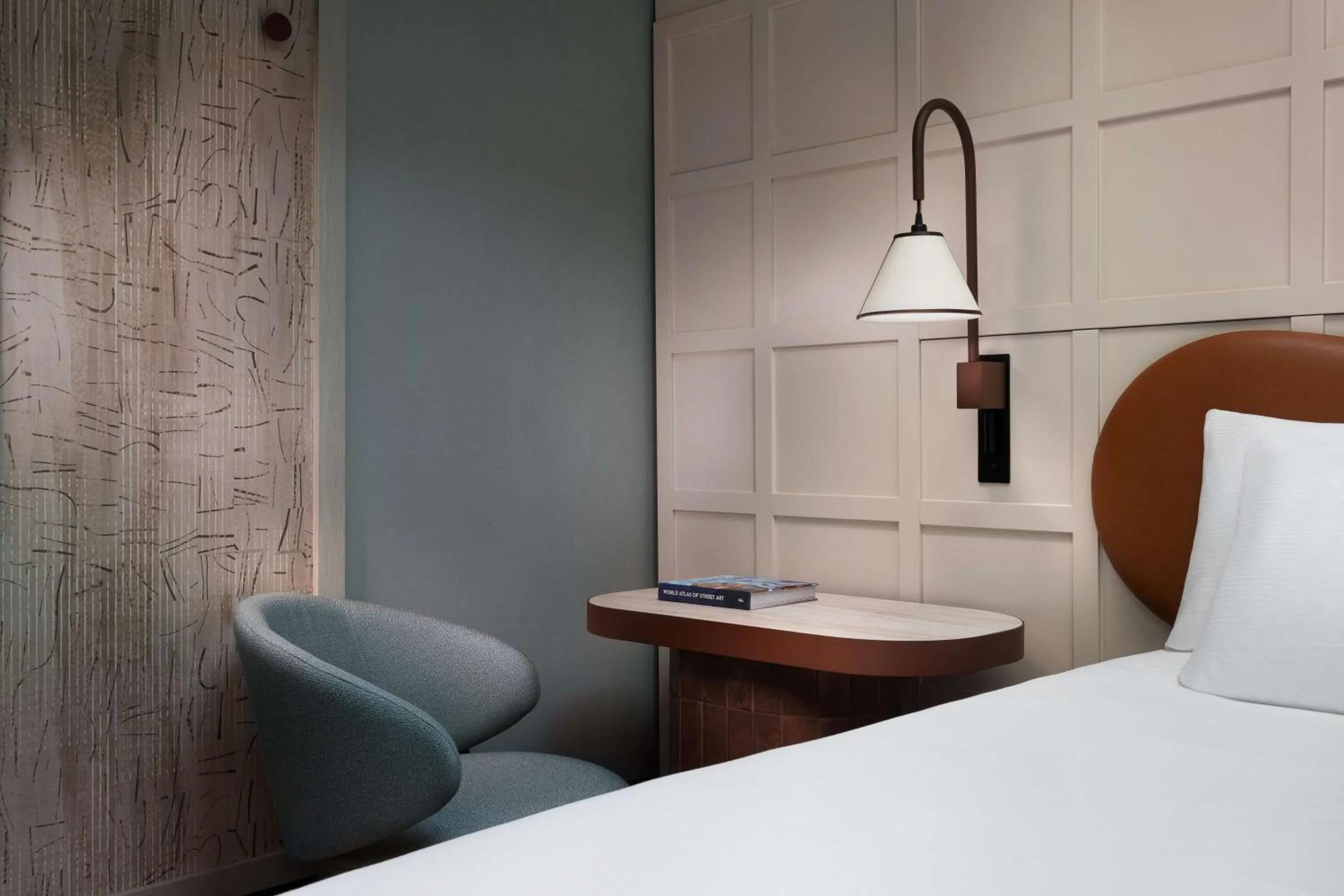 Bed in The Spring House Hotel Rome Vatican, Tapestry Collection Hilton