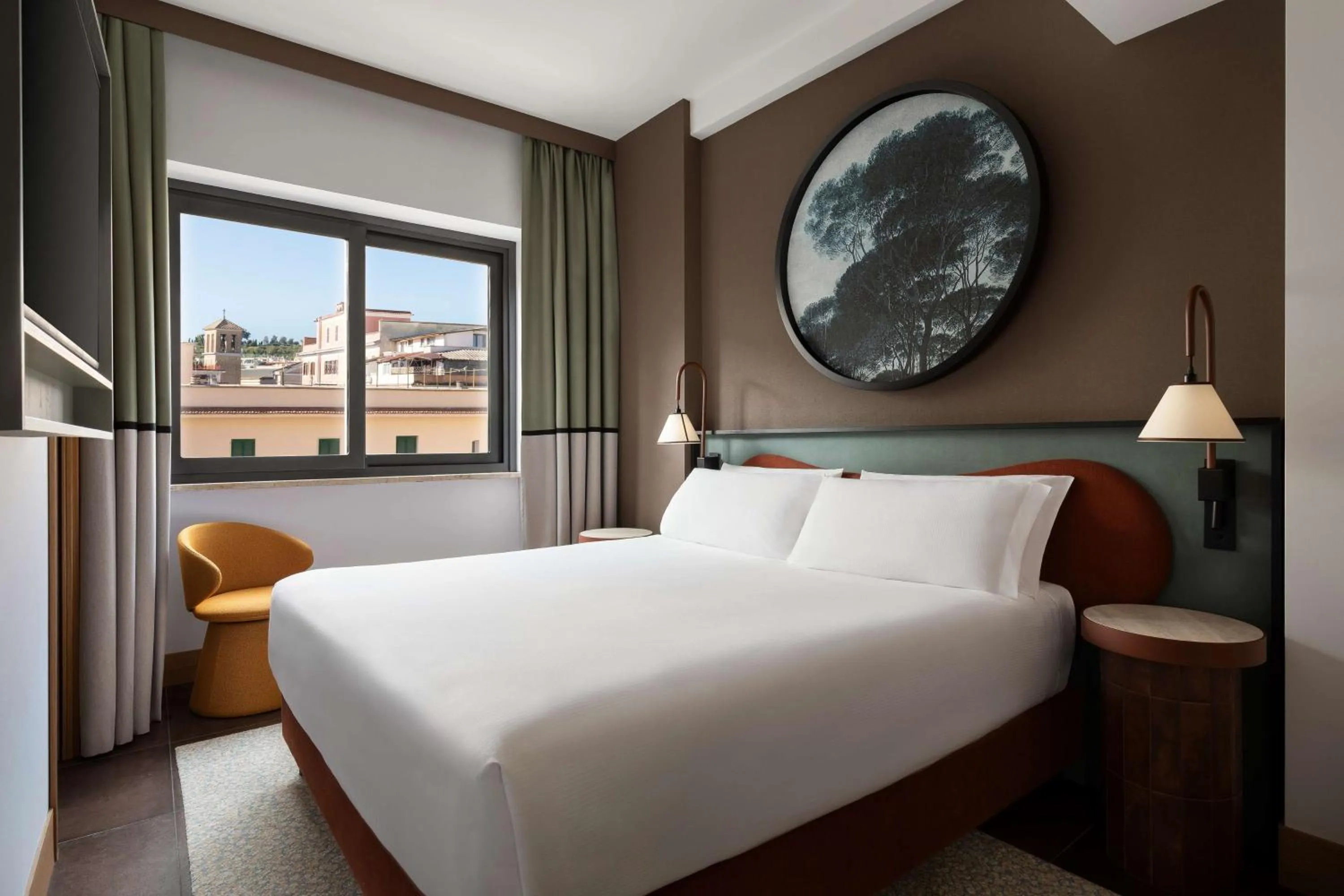 Bed in The Spring House Hotel Rome Vatican, Tapestry Collection Hilton