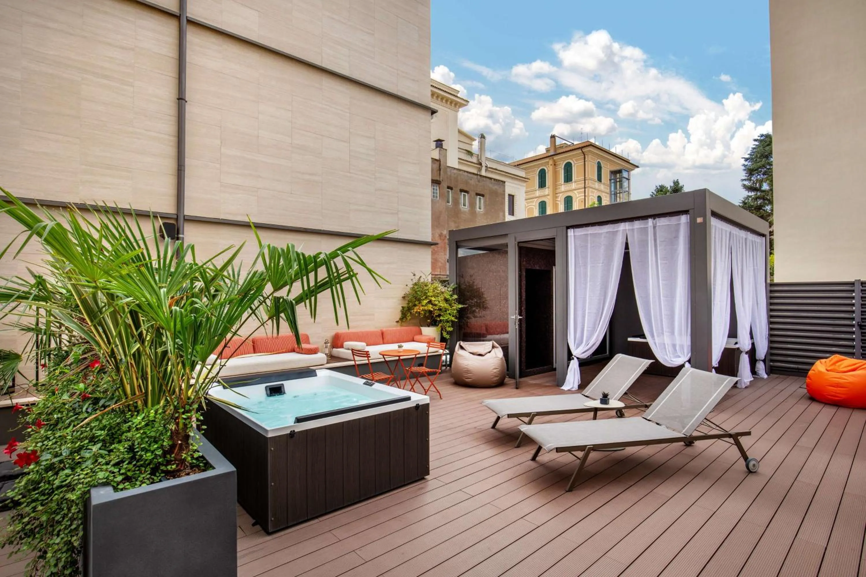 Patio in The Spring House Hotel Rome Vatican, Tapestry Collection Hilton