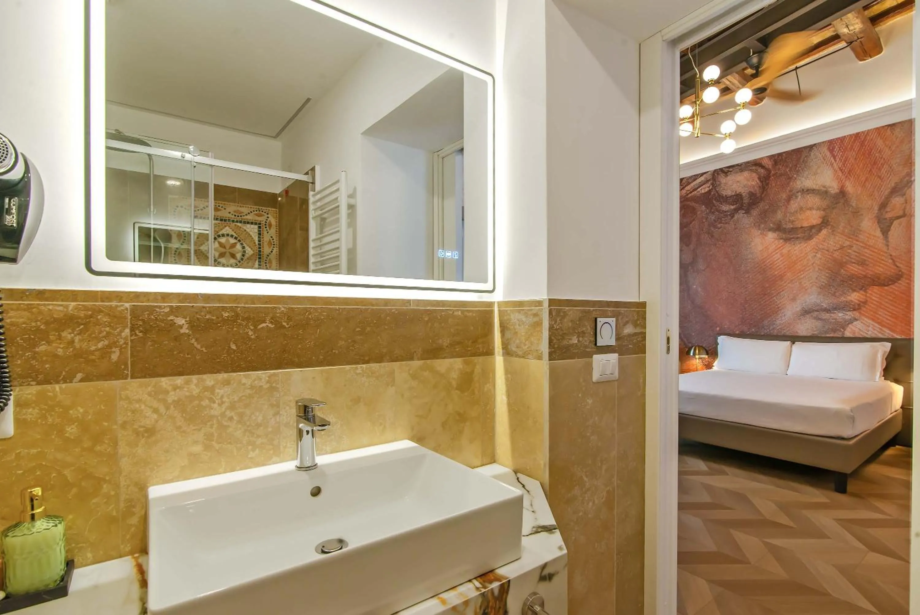 Decorative detail, Bed in Hotel Accademia