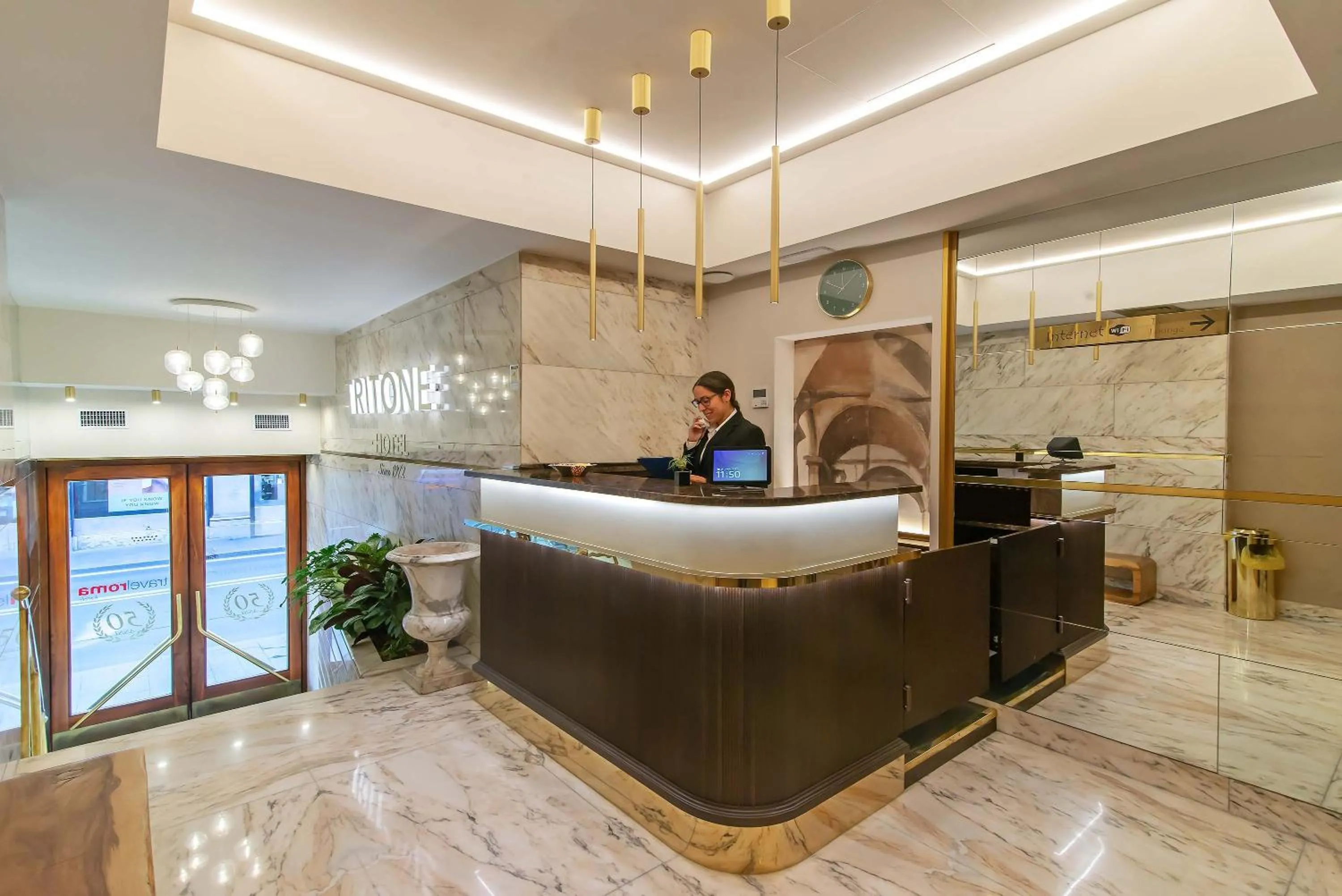 Lobby or reception in Hotel Tritone