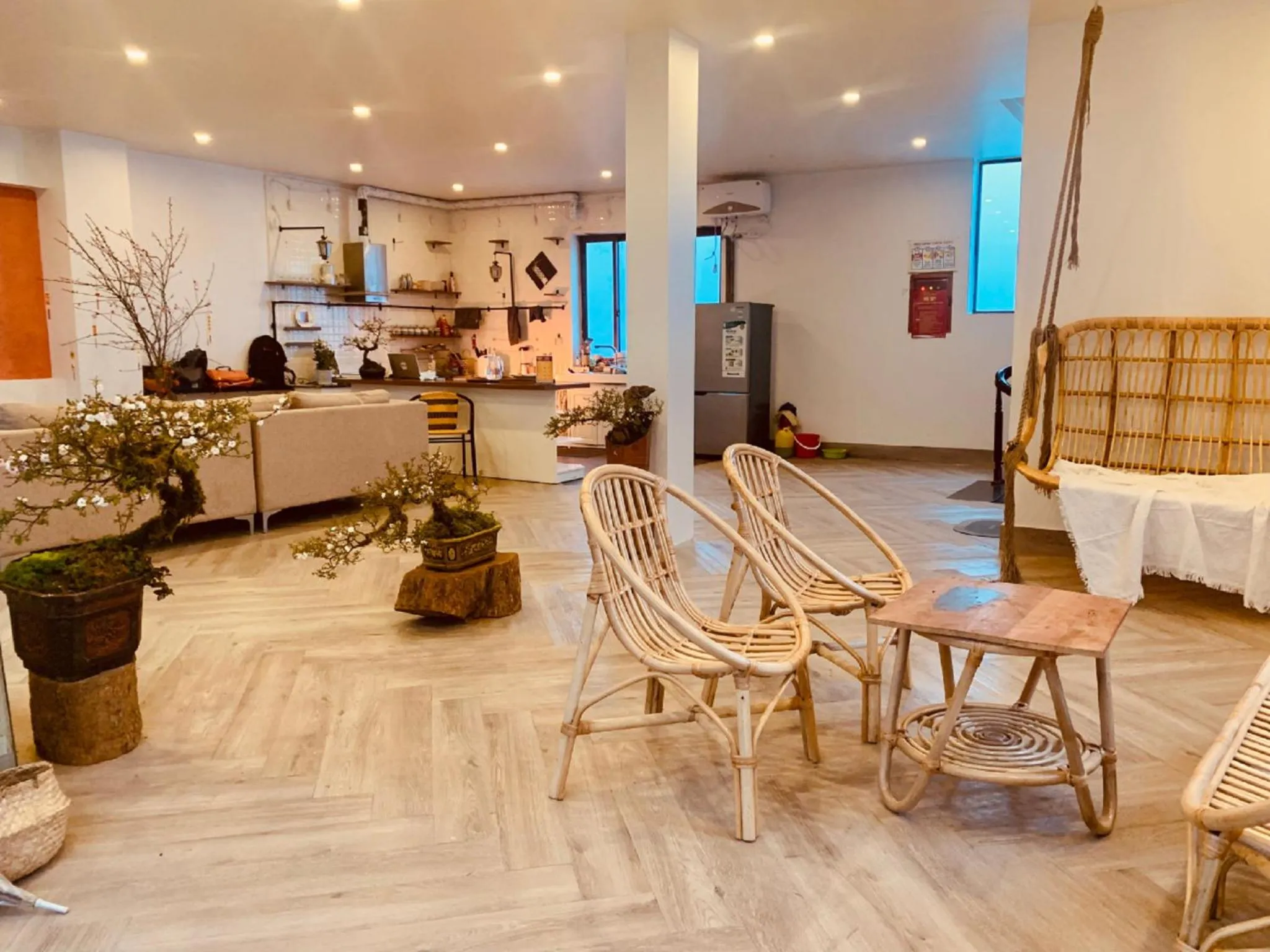 Communal lounge/ TV room in D Home Sapa