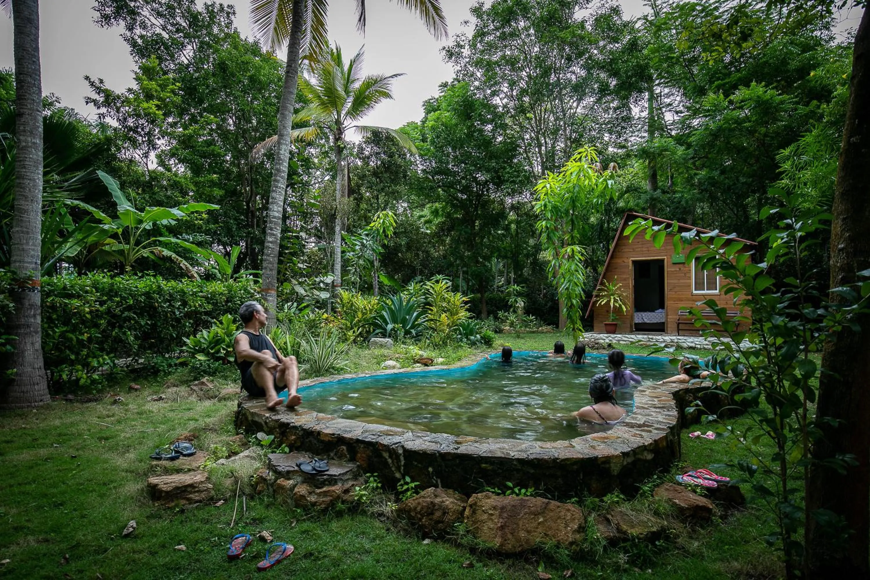 Garden view in Hostal Campomar