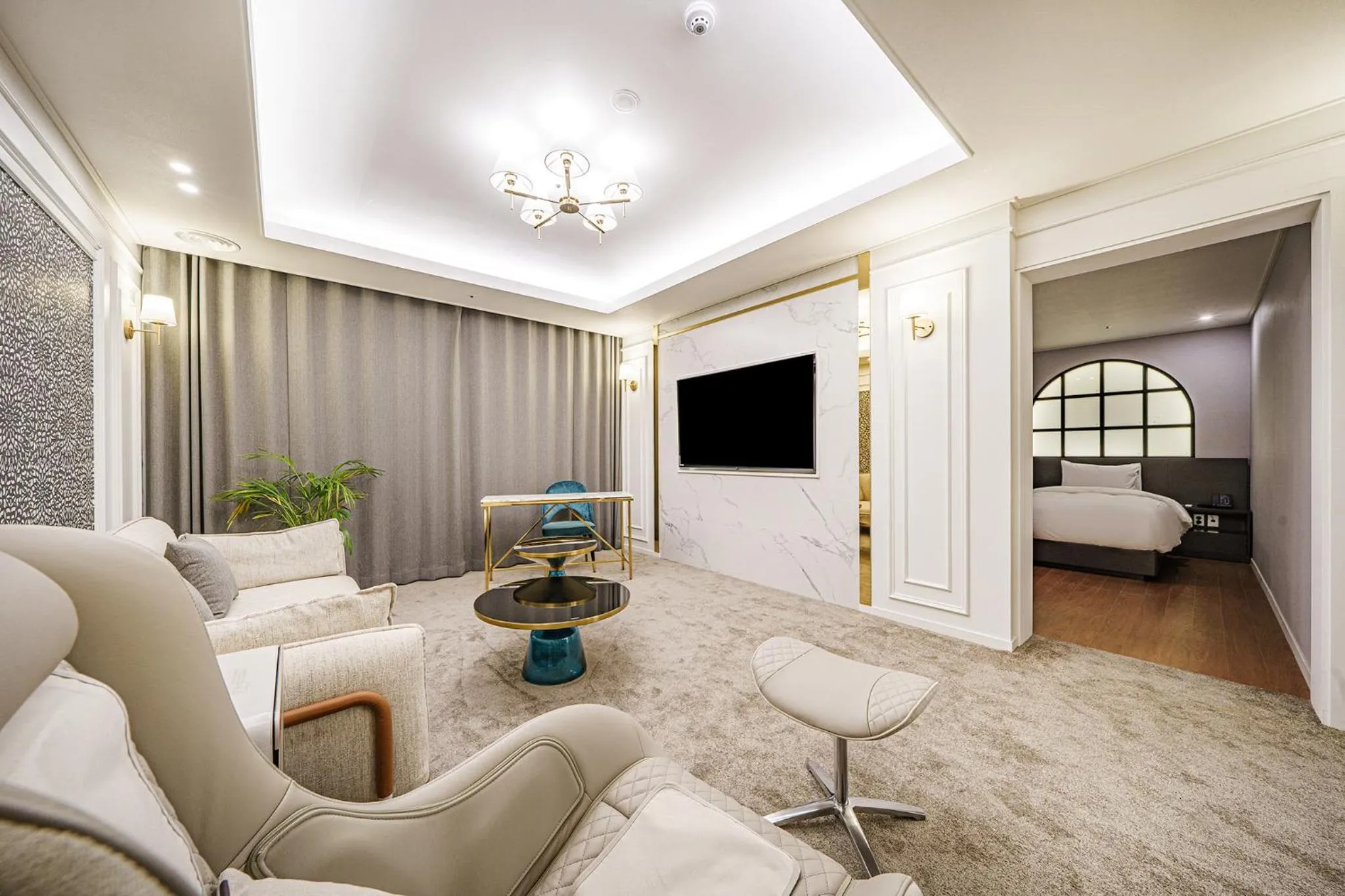 Living room, Bed in Act Hotel