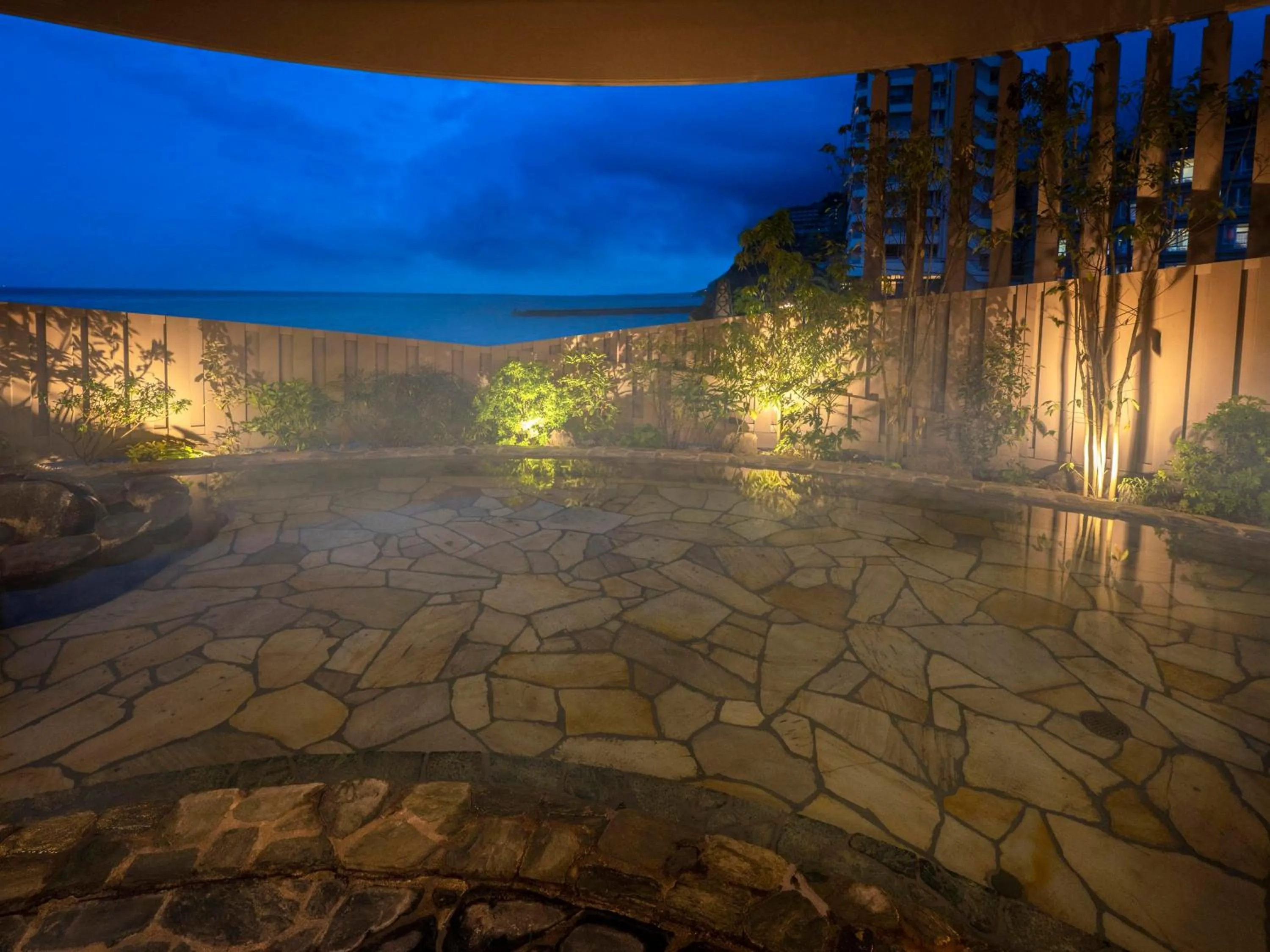 Hot Spring Bath in Atagawa Ocean Resort