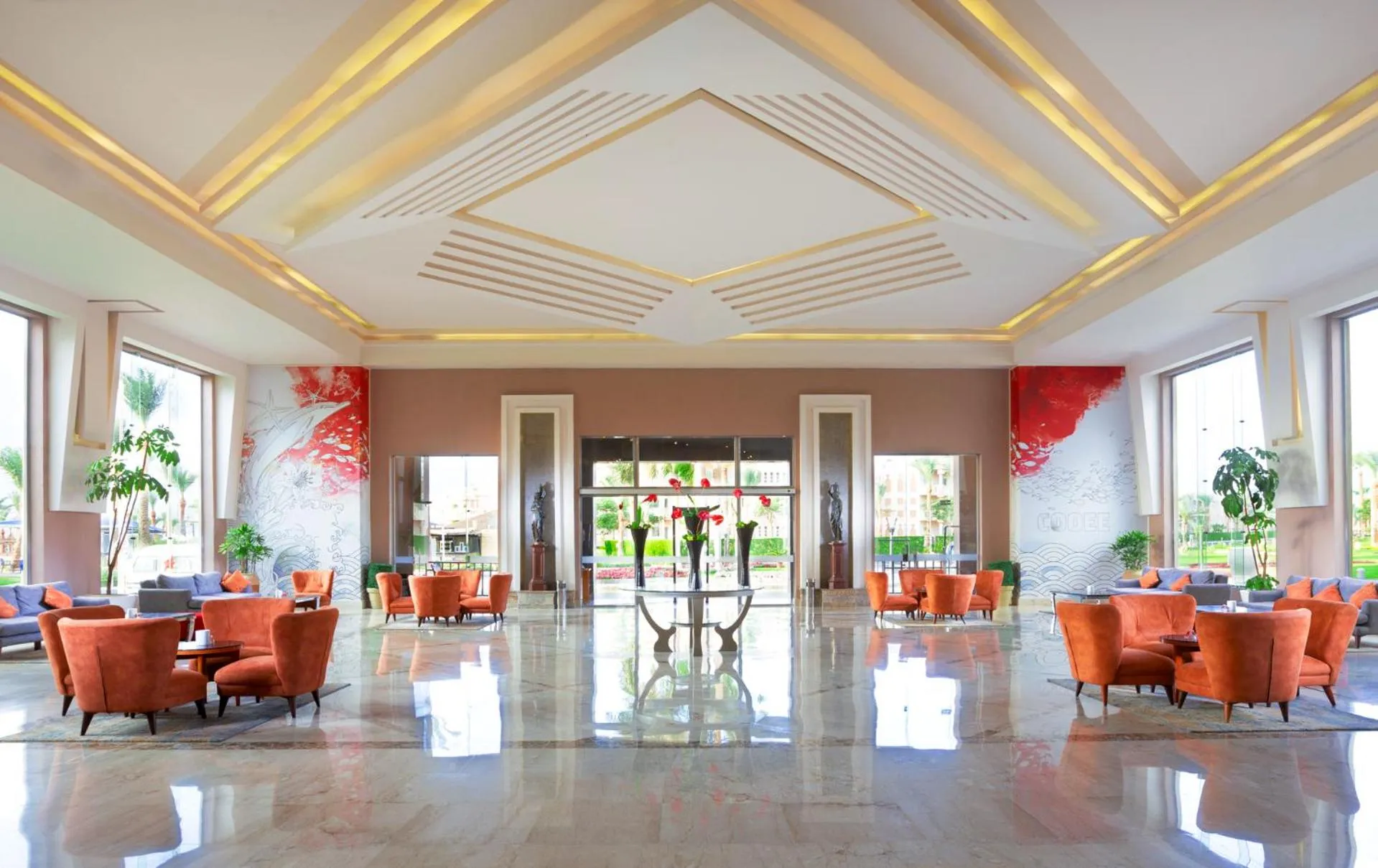 Lobby or reception in Beach Albatros The Club - Aqua Park