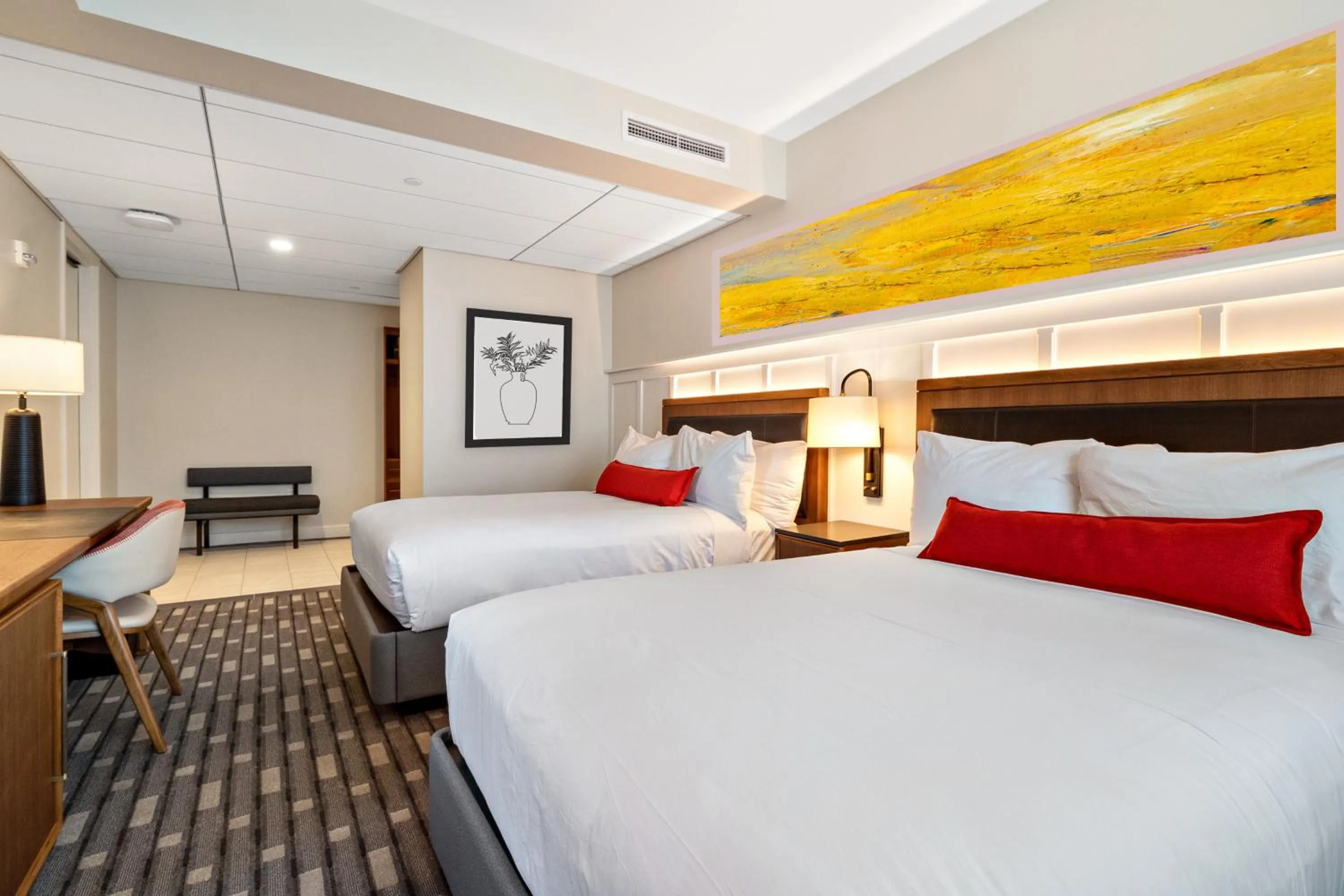 Bed in The Knight Center at Washington University