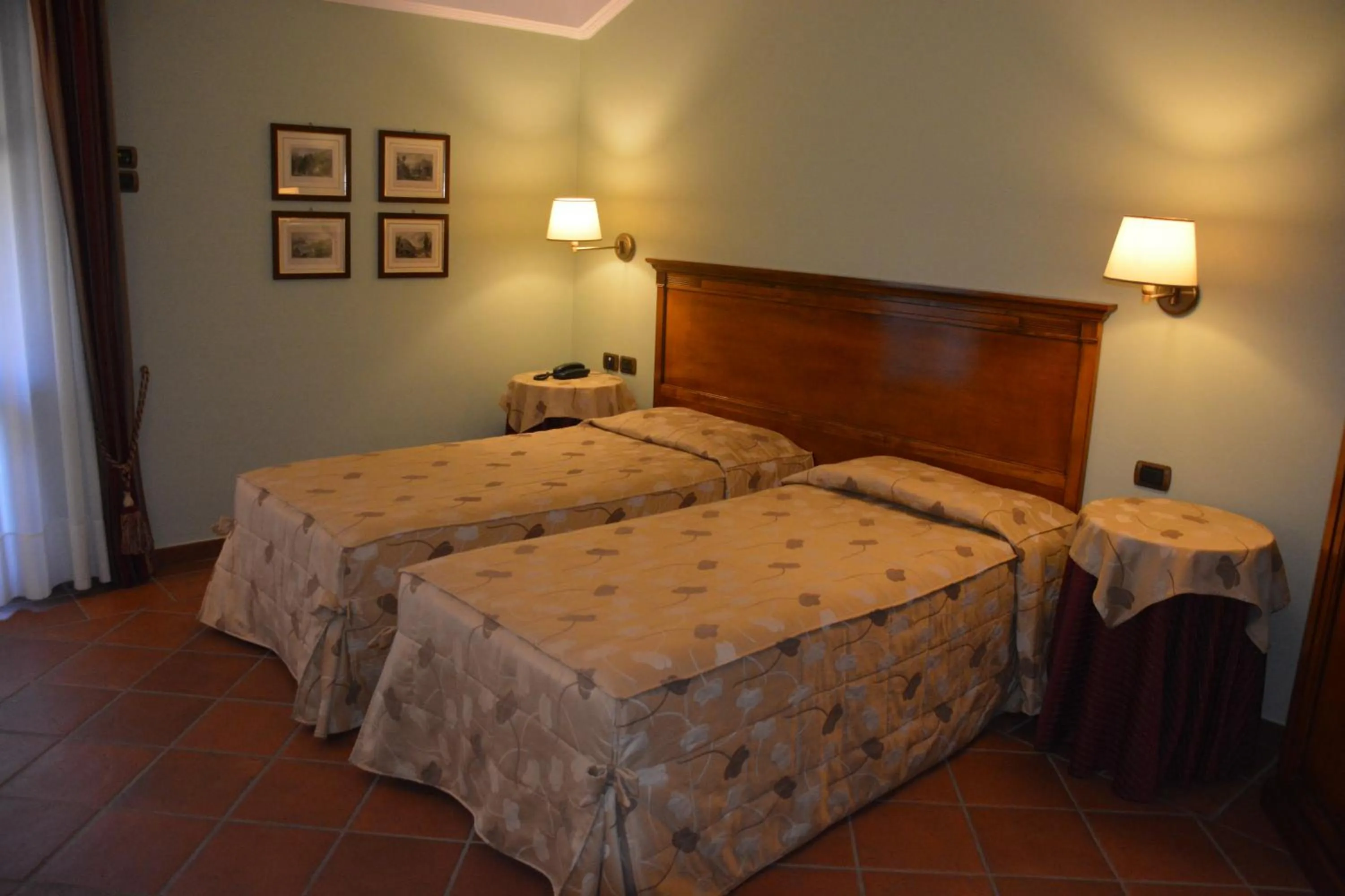 Bed in Romantic Hotel Furno