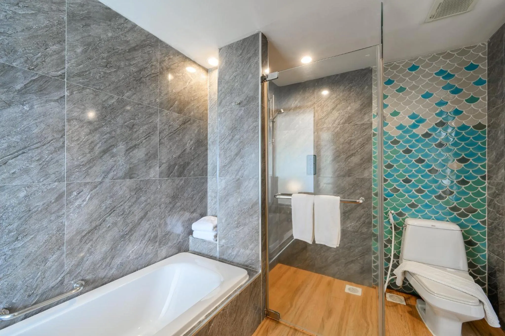 Shower in Andamantra Resort and Villa Phuket