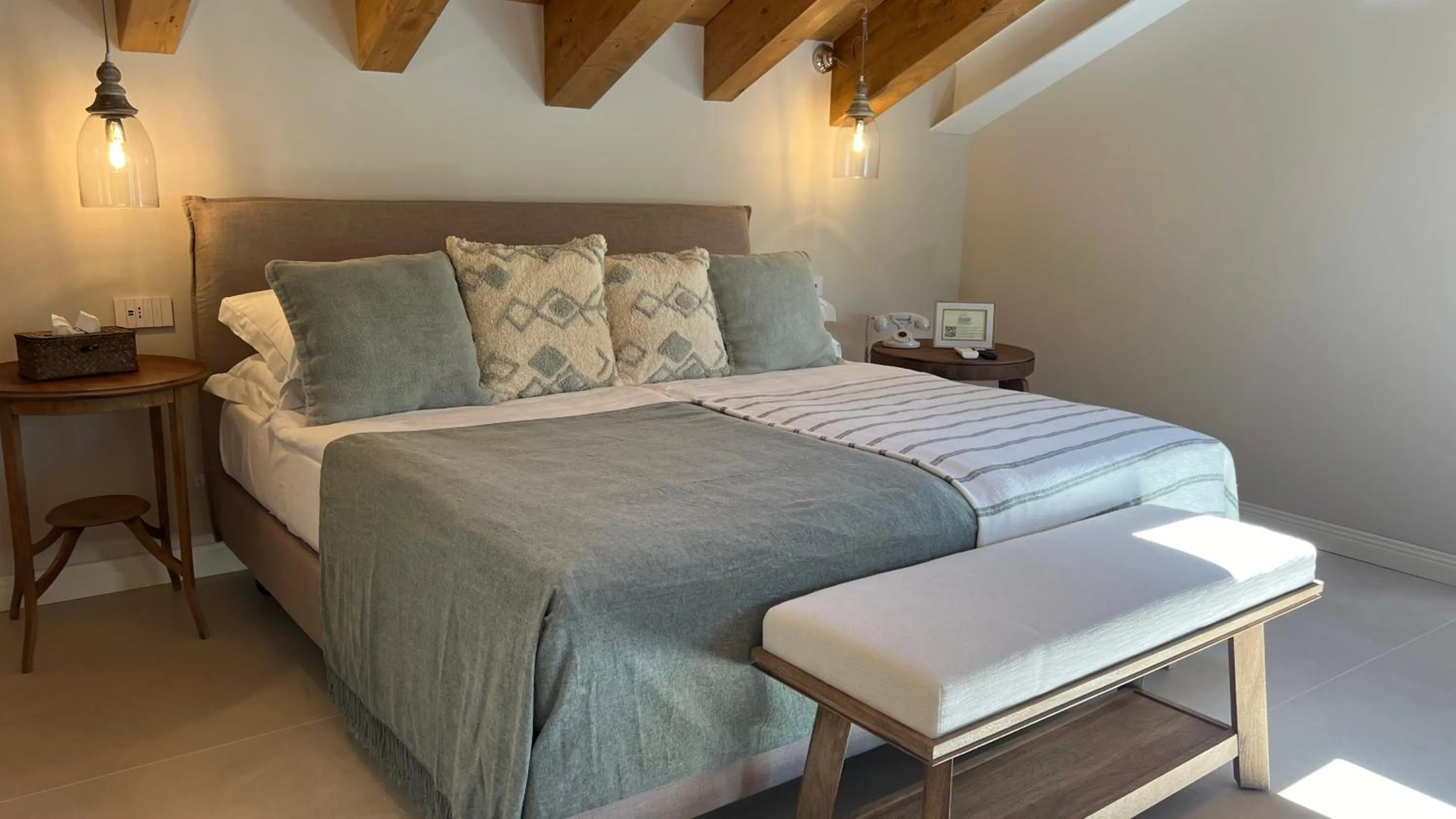 Bed in Hotel Villa Aurora