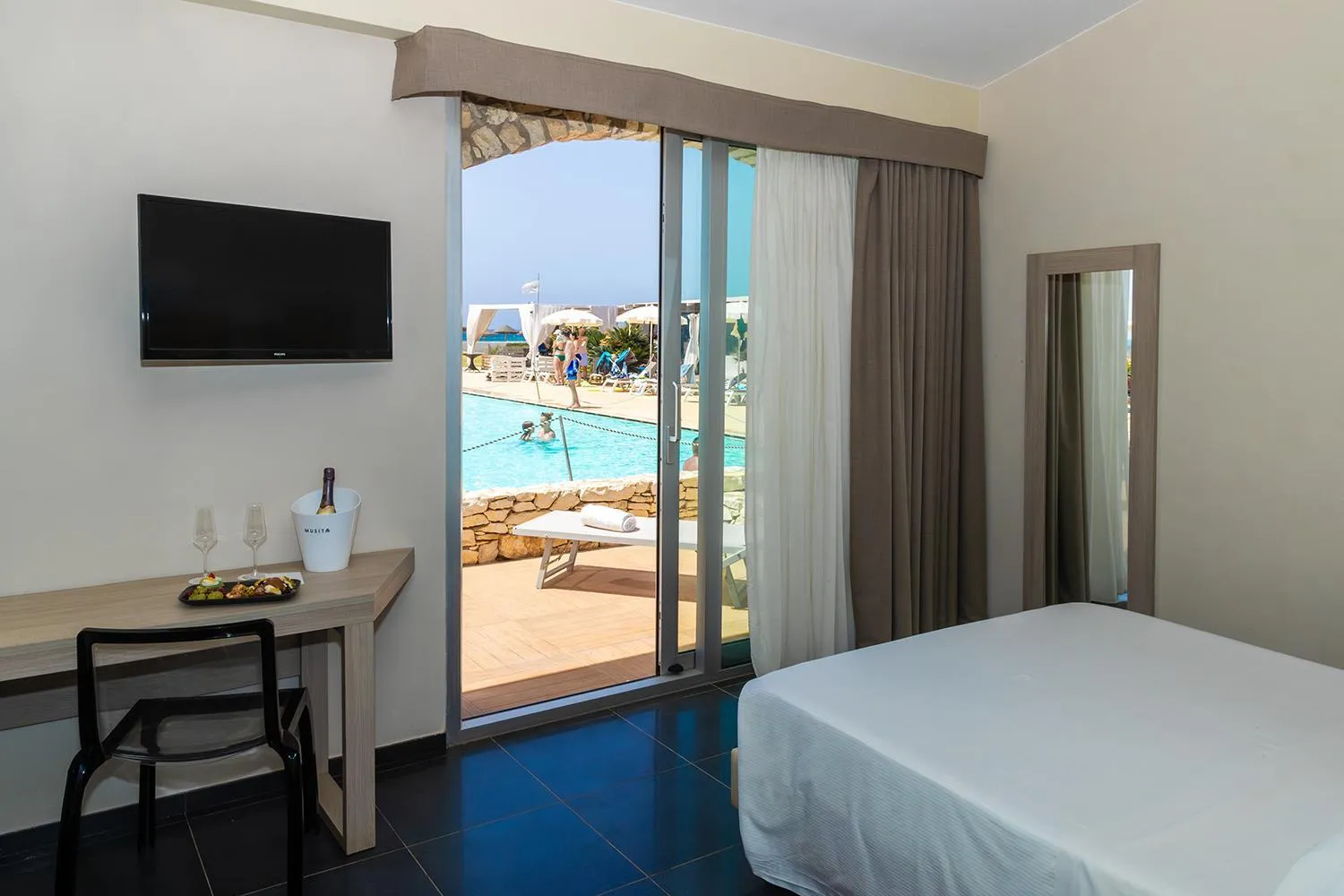 View (from property/room), Bed in Baia dei Mulini Resort & Spa