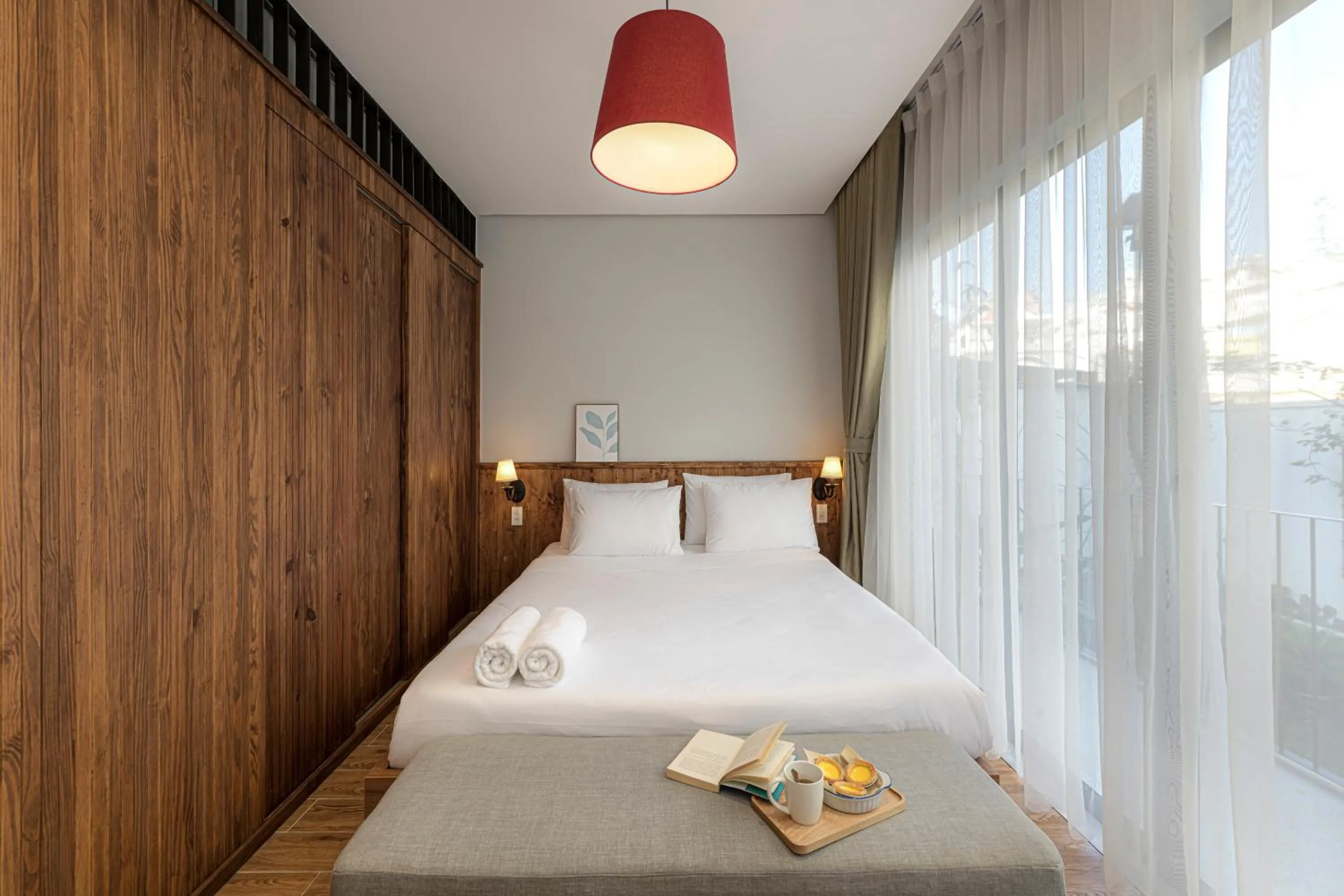 Photo of the whole room, Bed in Thơm House