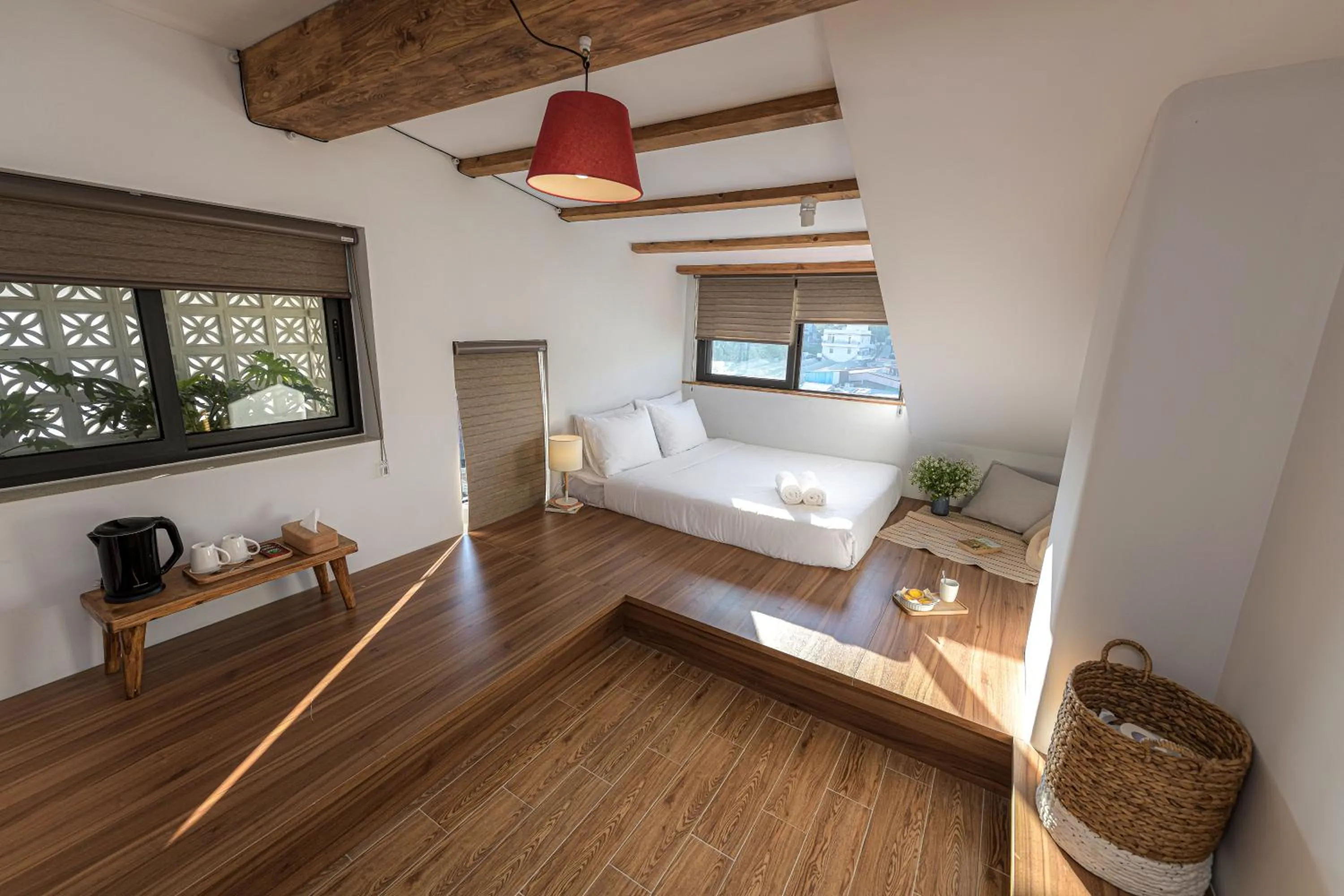 Photo of the whole room, Bed in Thơm House