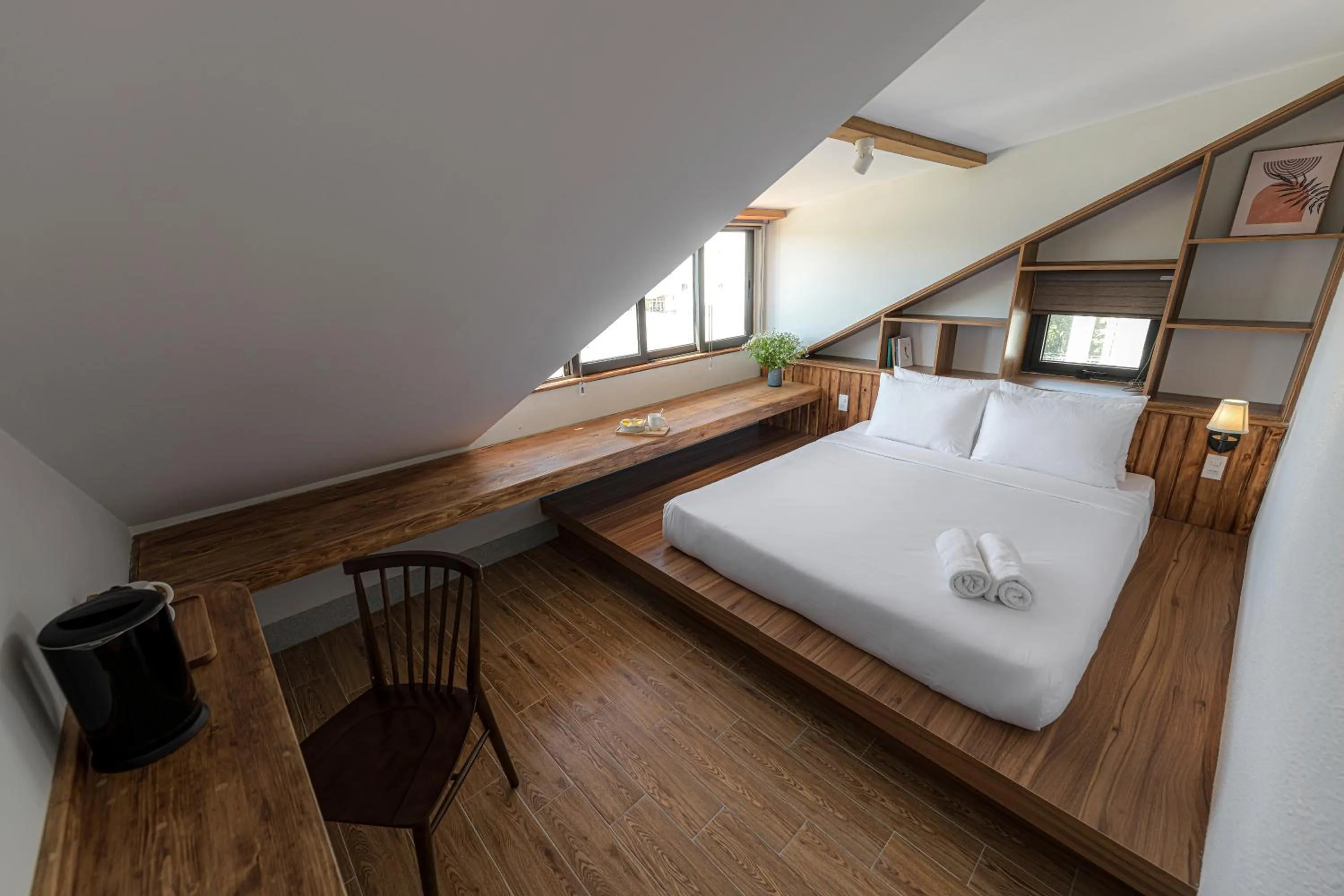 Photo of the whole room, Bed in Thơm House